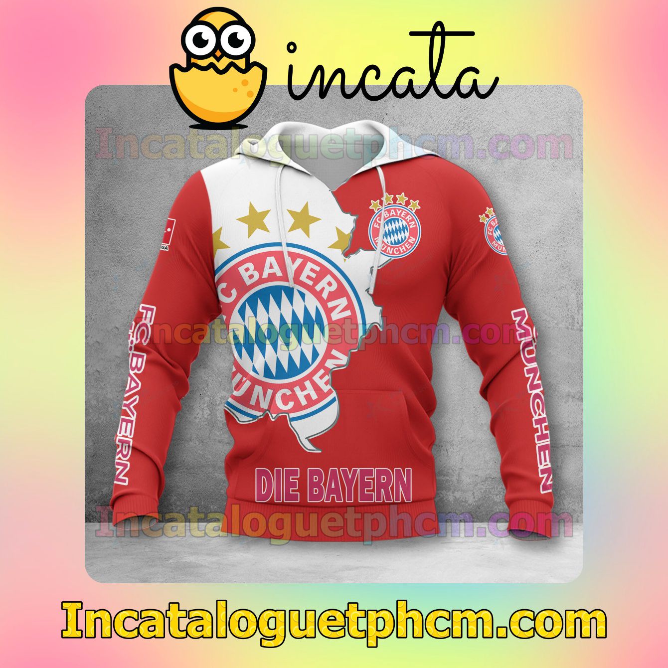Vibrant FC Bayern Munchen 3D Hoodie, Hawaiian Shirt