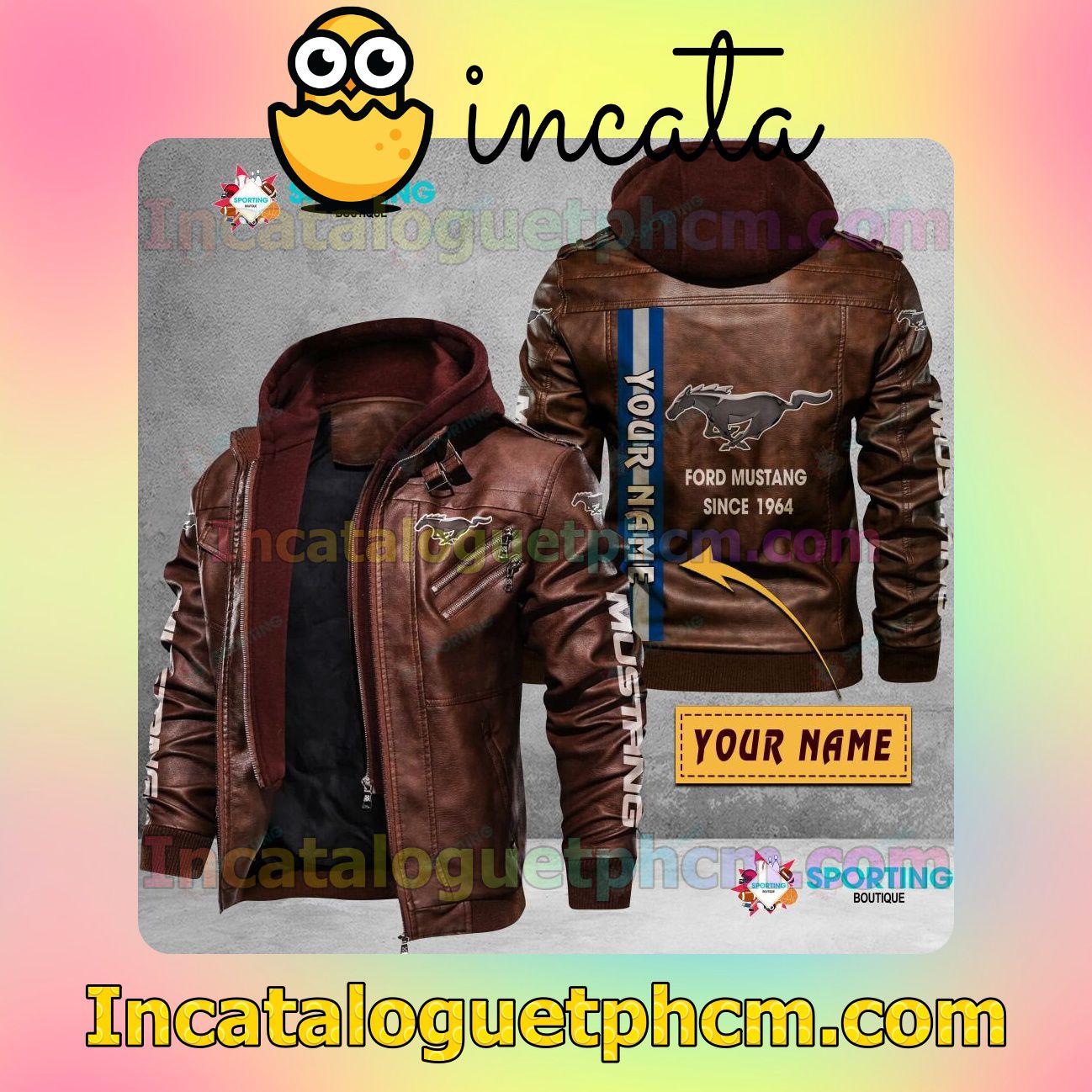 Awesome Ford Mustang Customize Brand Uniform Leather Jacket