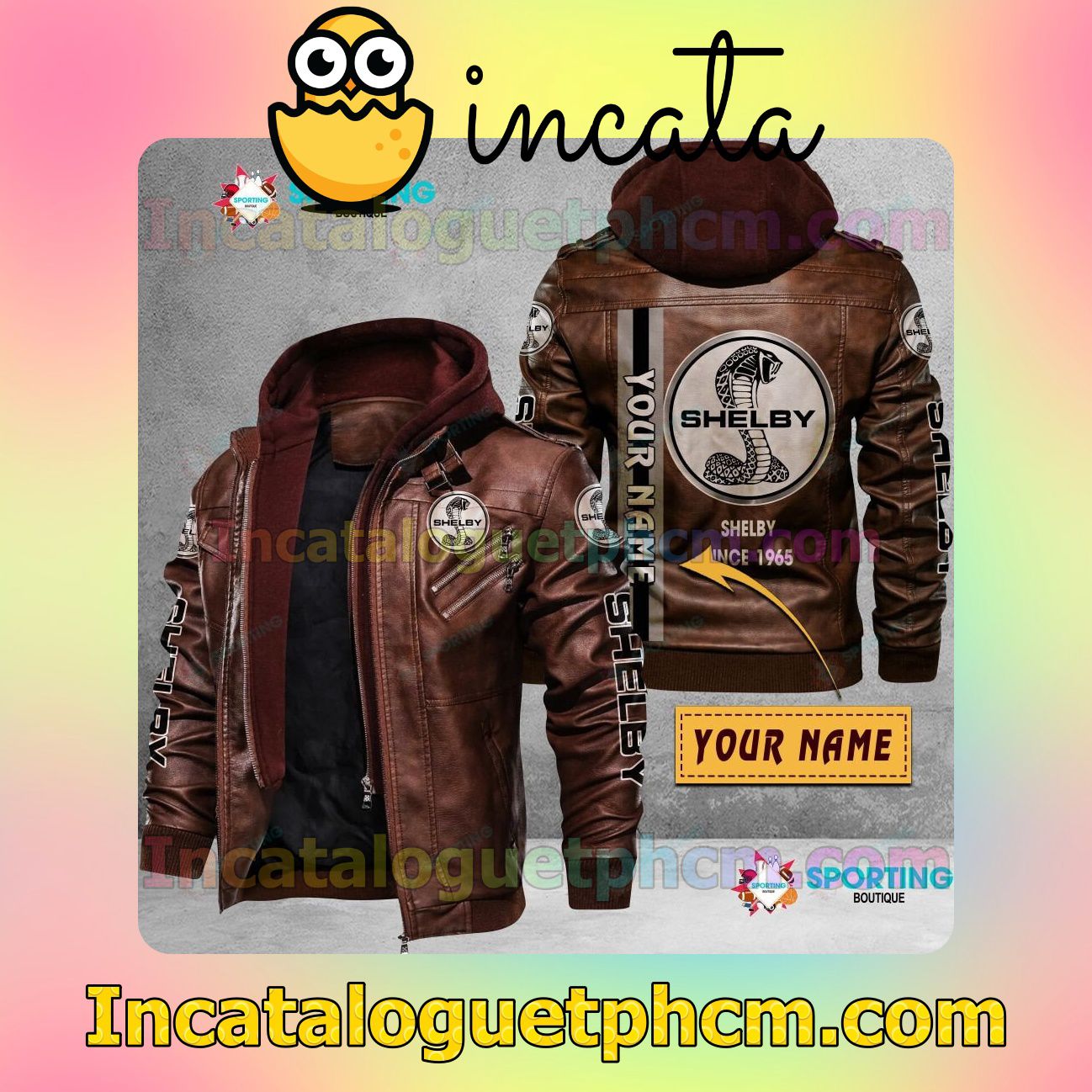 Free Ford Shelby Customize Brand Uniform Leather Jacket