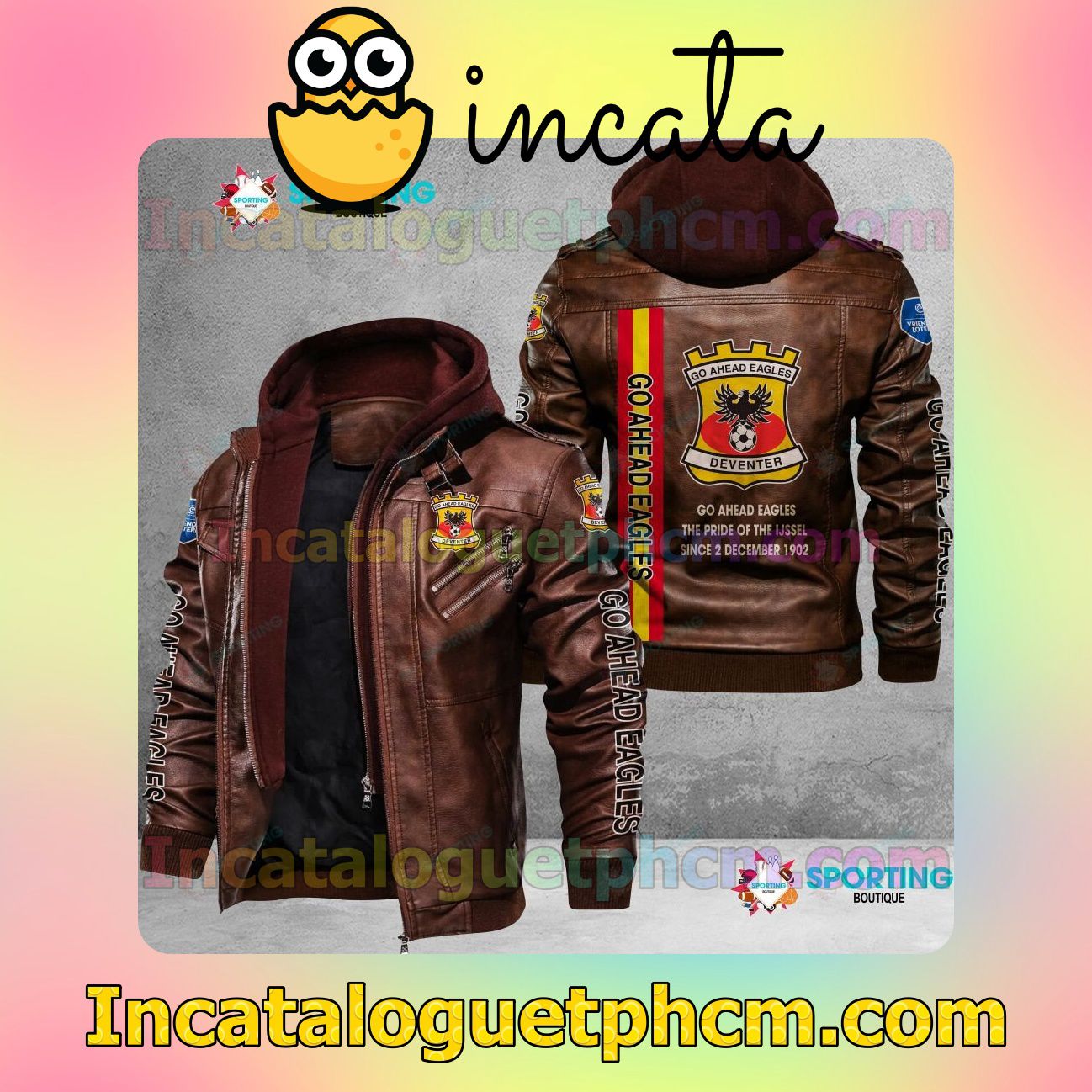 Mother's Day Gift Go Ahead Eagles Brand Uniform Leather Jacket