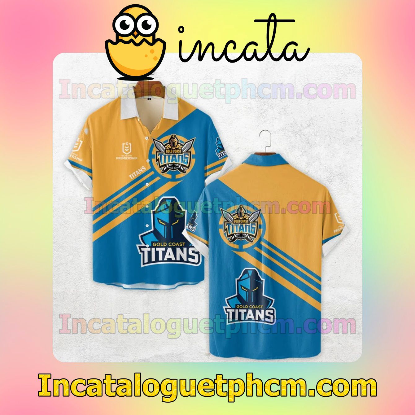 Hot Deal Gold Coast Titans Nrl Telstra Premiership Long Sleeve Tee Bomber Jacket