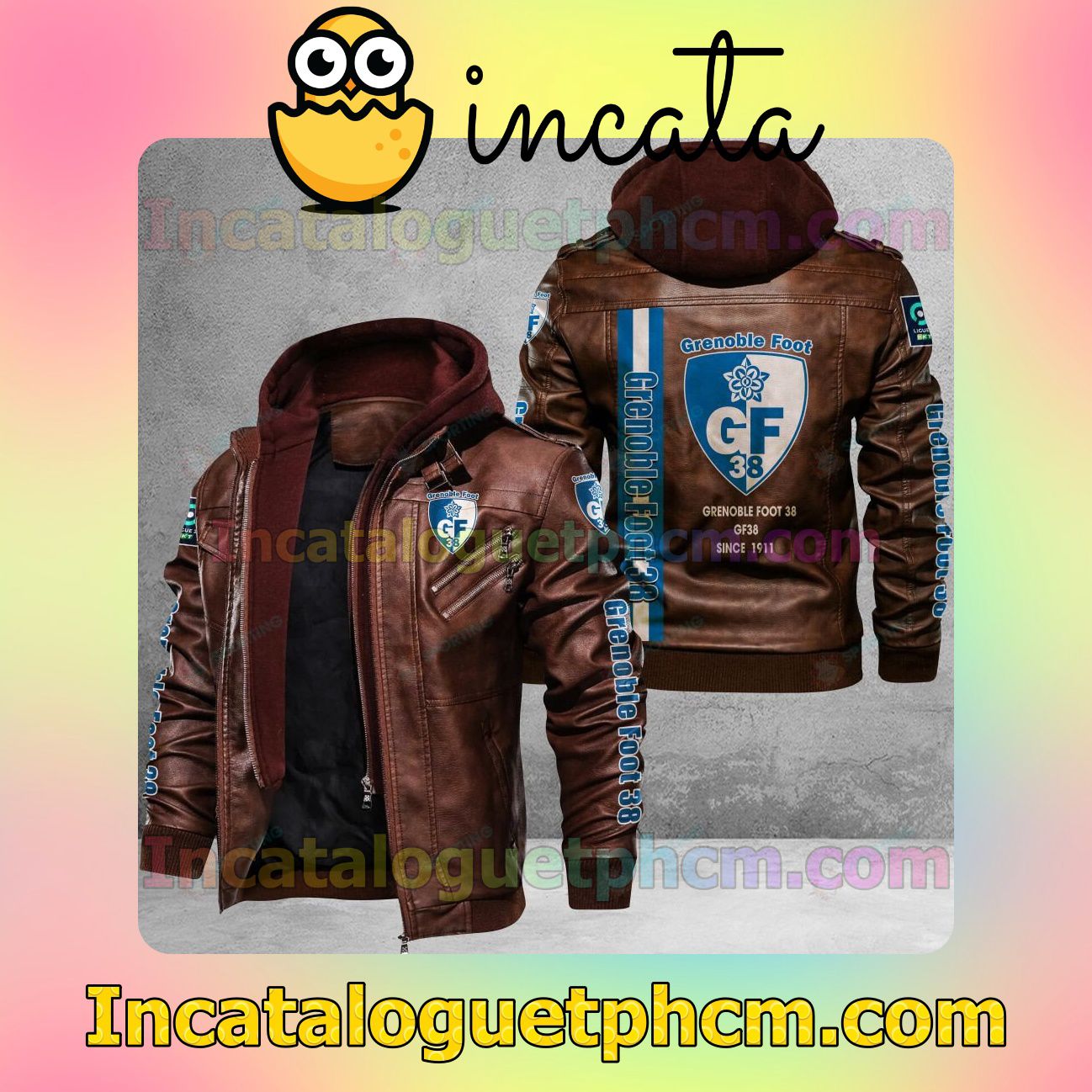 Great Quality Grenoble Foot 38 Brand Uniform Leather Jacket
