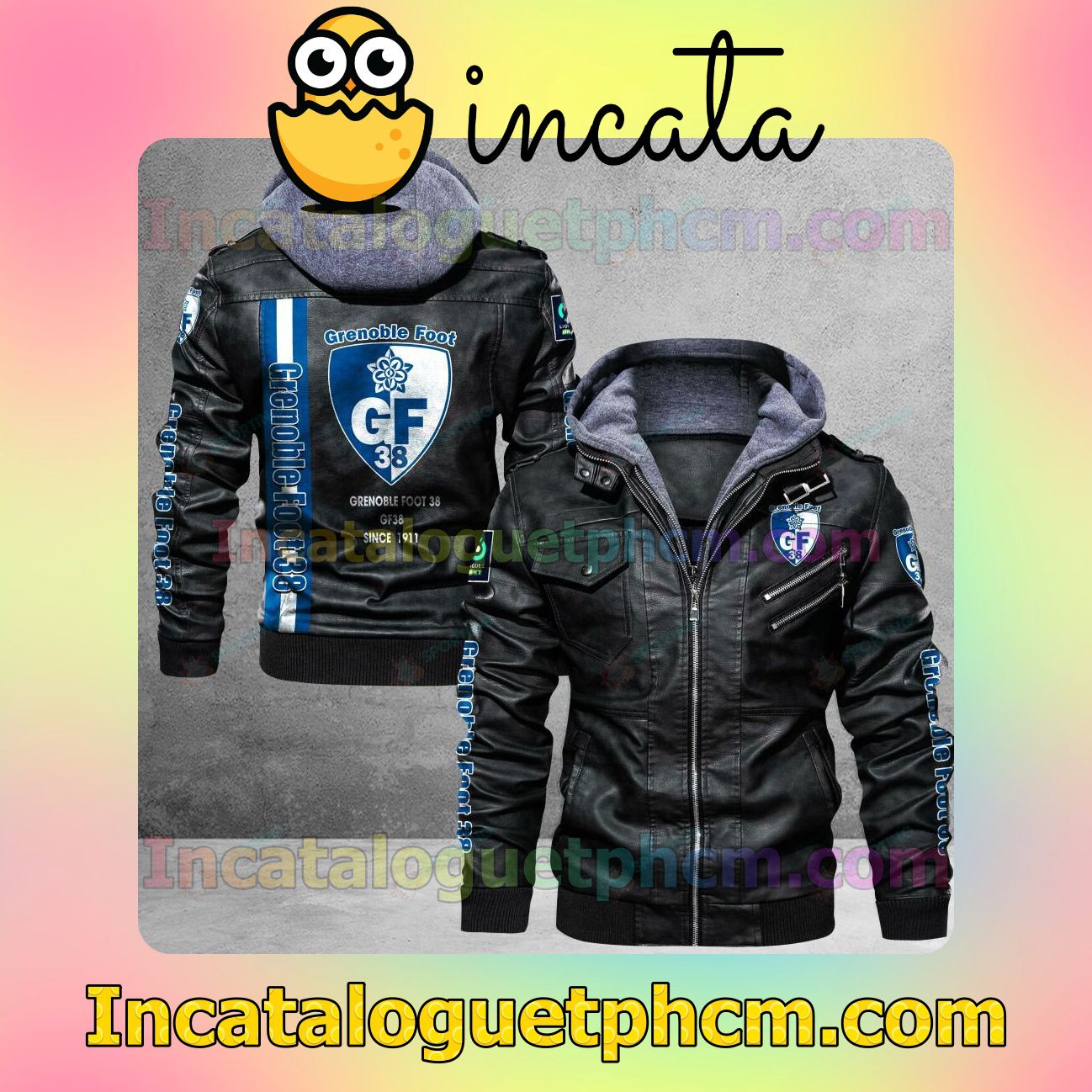 Grenoble Foot 38 Brand Uniform Leather Jacket