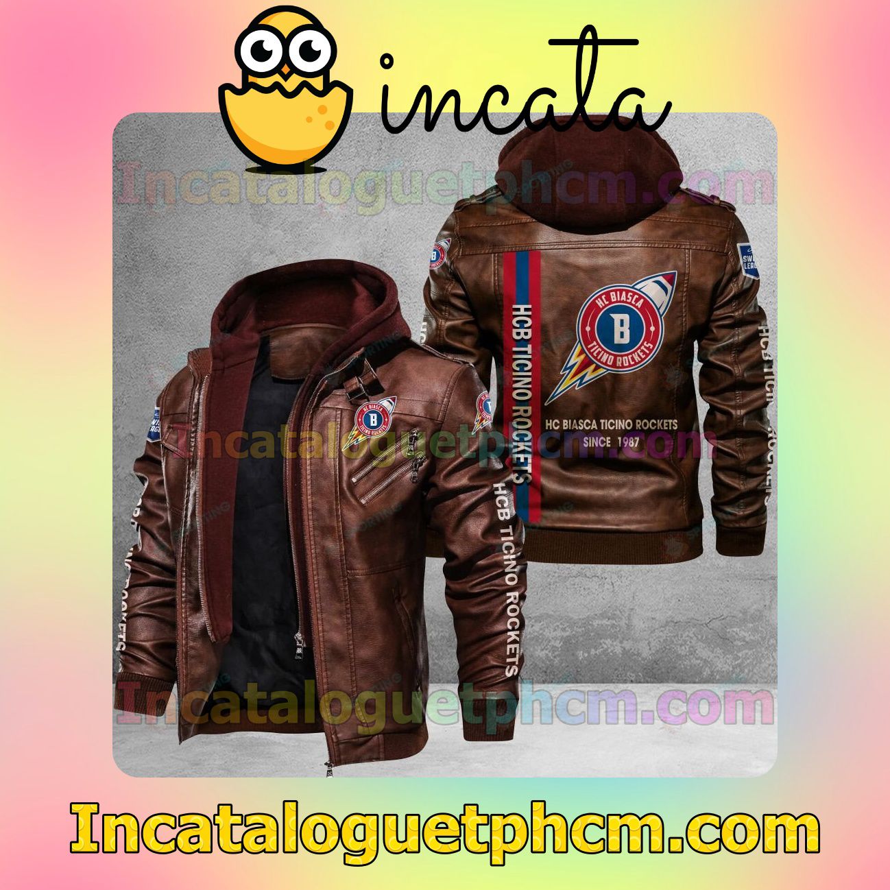 Best Gift HCB Ticino Rockets Brand Uniform Leather Jacket