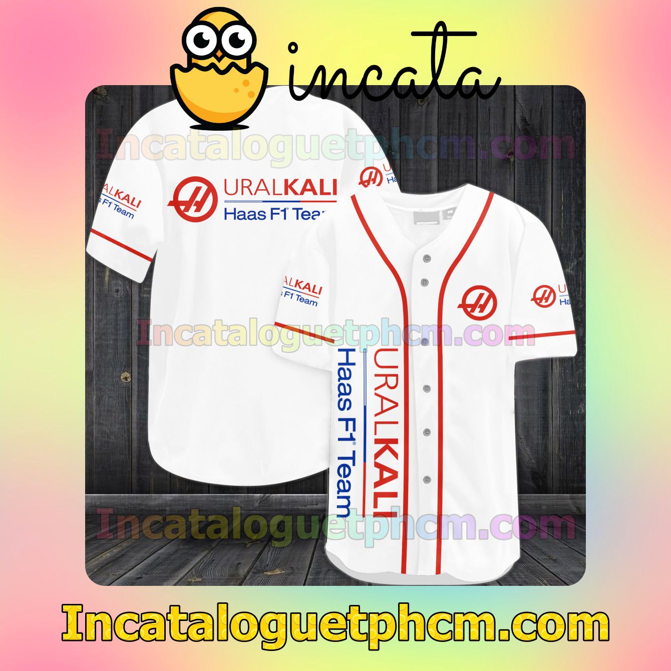 Haas F1 Team Uralkali Baseball Jersey Shirt