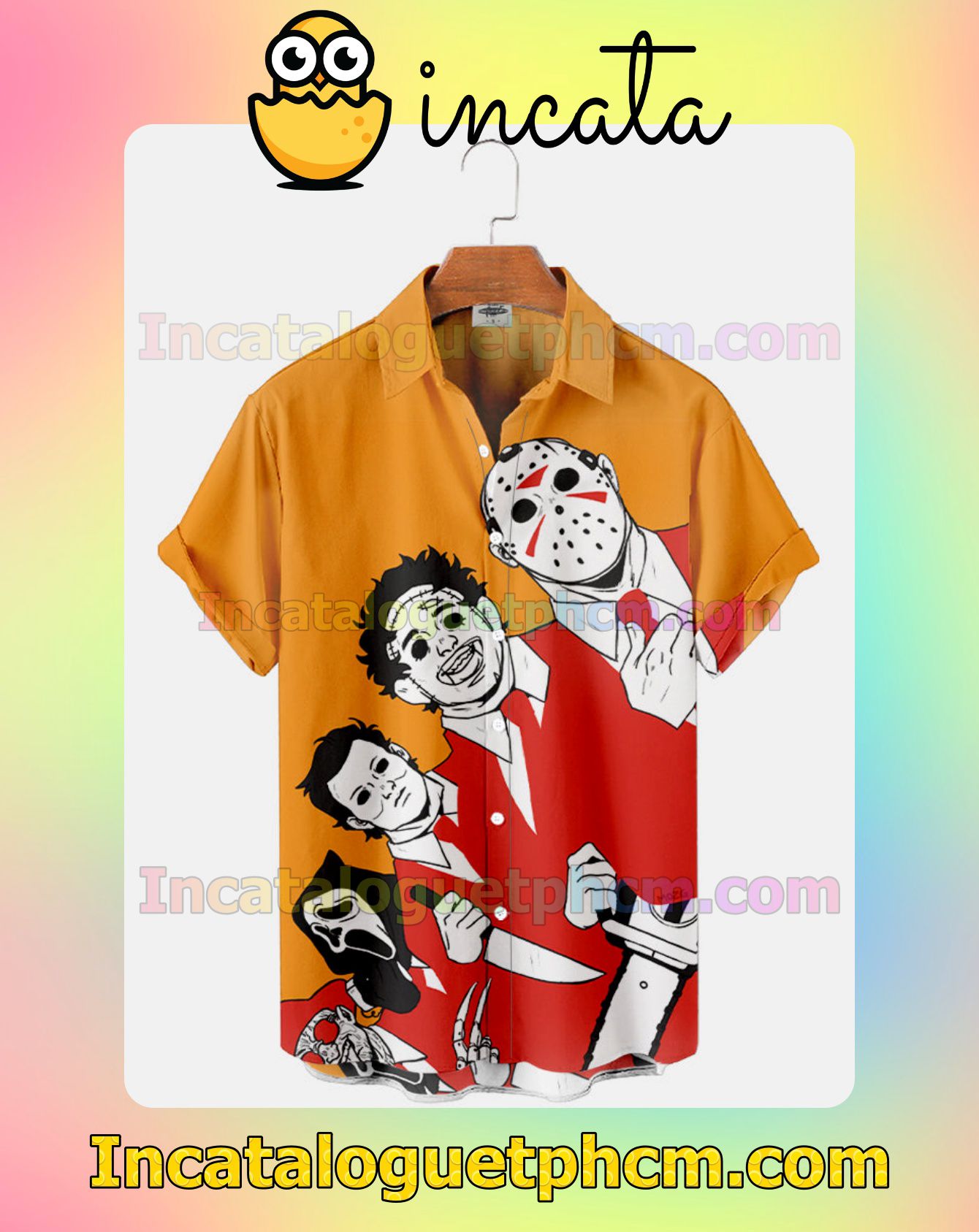 Cheap Horror Movie Characters In Red Suit Halloween Idea Shirt