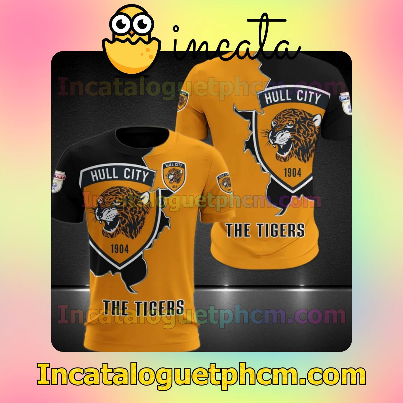 Limited Edition Hull City FC The Tigers Long Sleeve Tee Bomber Jacket