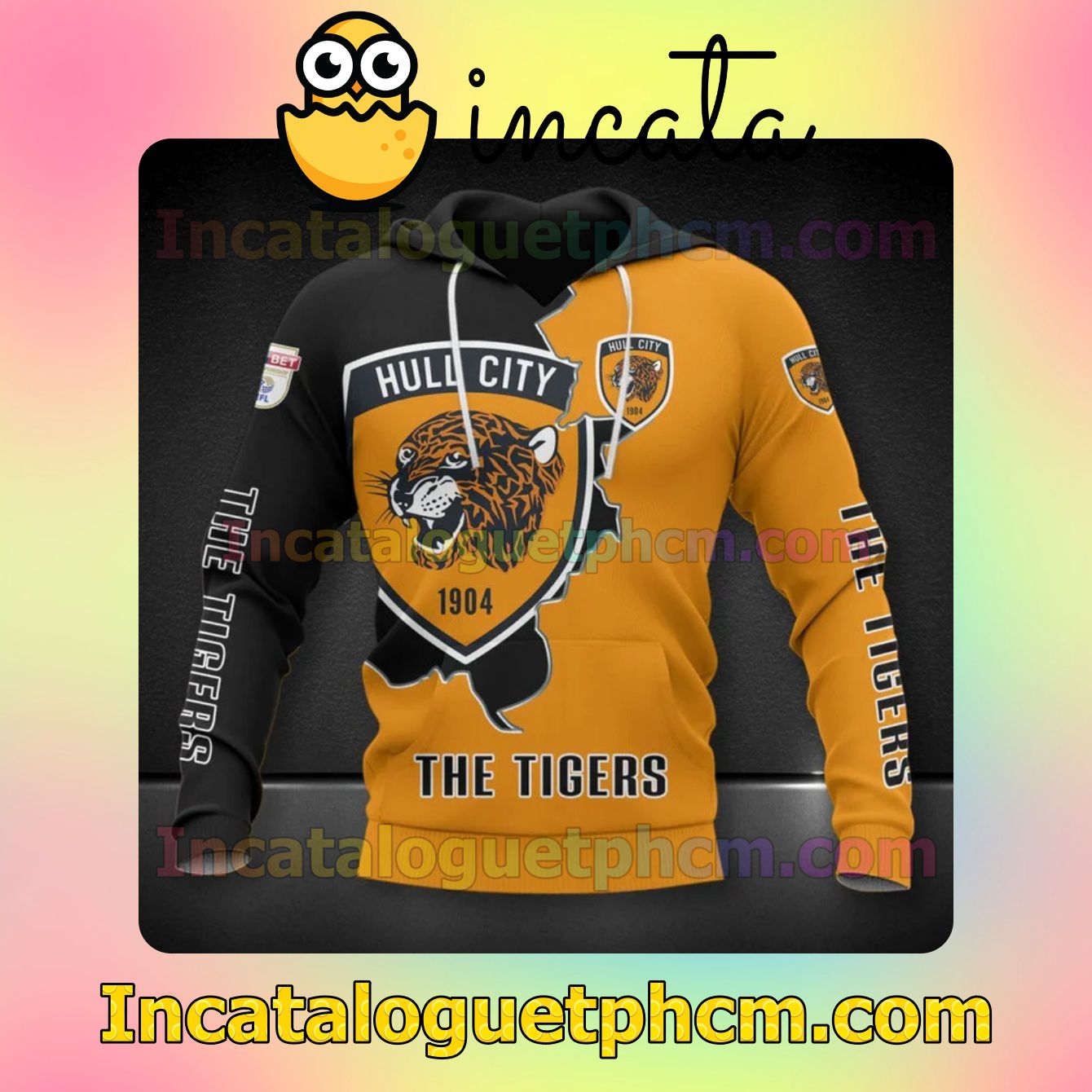 Gorgeous Hull City FC The Tigers Long Sleeve Tee Bomber Jacket