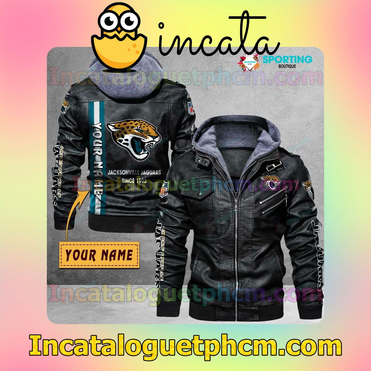 Jacksonville Jaguars Customize Brand Uniform Leather Jacket