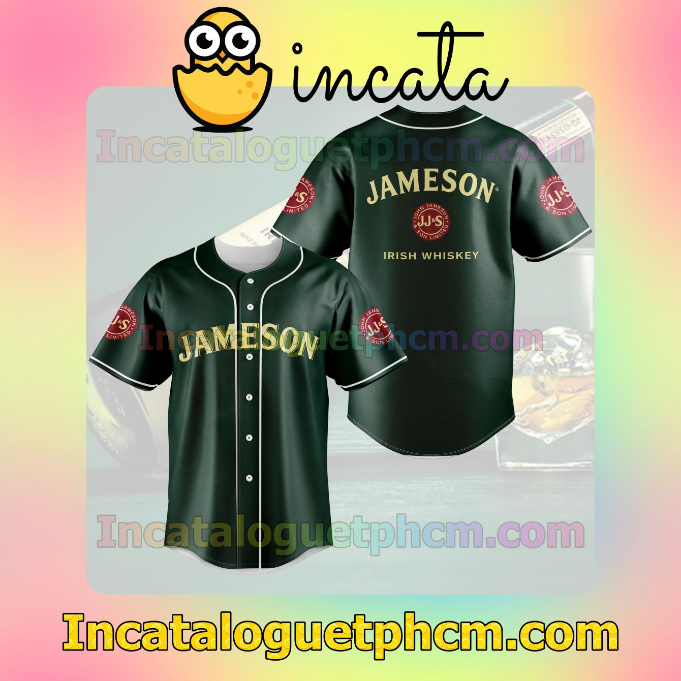 Free Jameson Irish Whisky Baseball Jersey Shirt