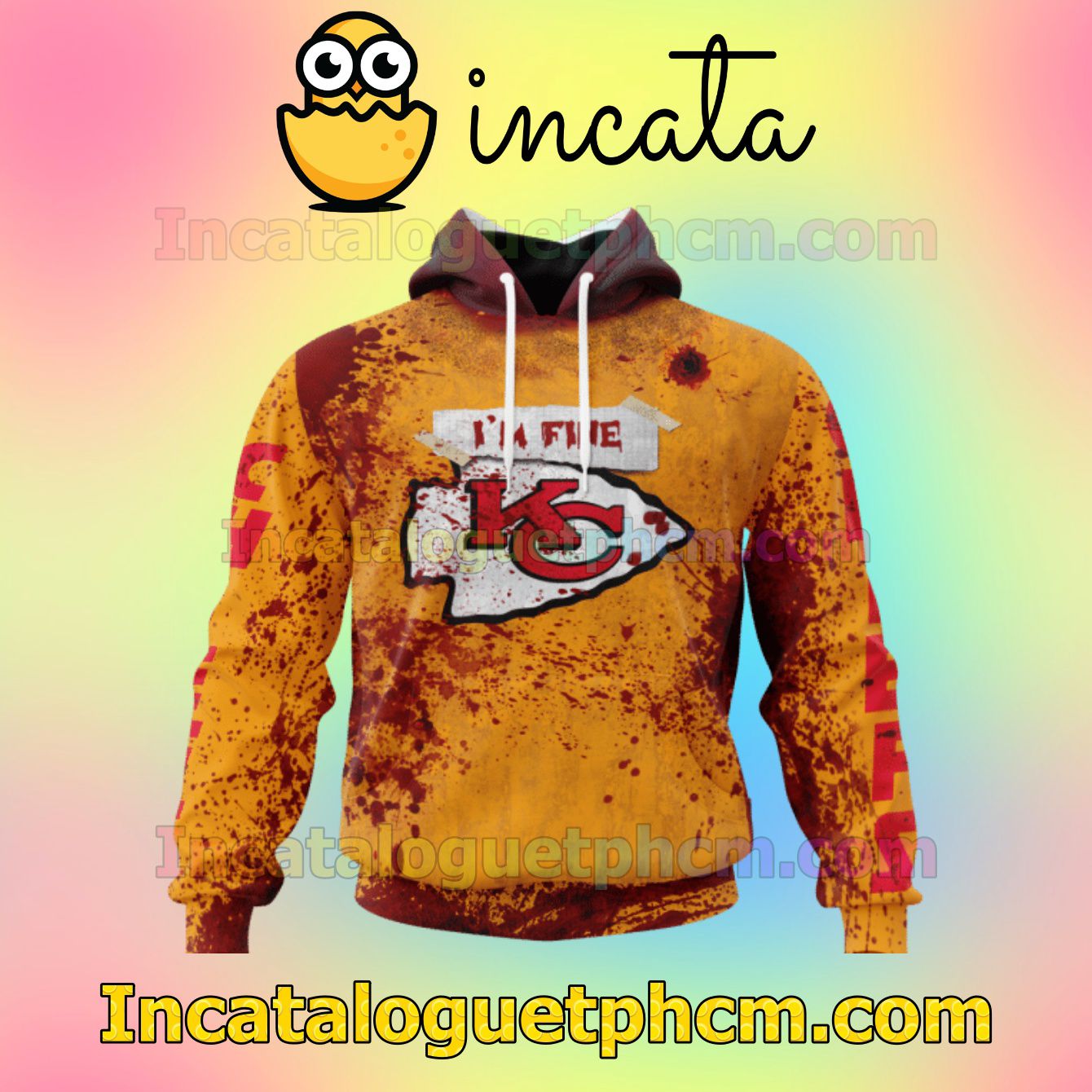 Kansas City Chiefs Blood Jersey NFL Scary Pullover Sweatshirt
