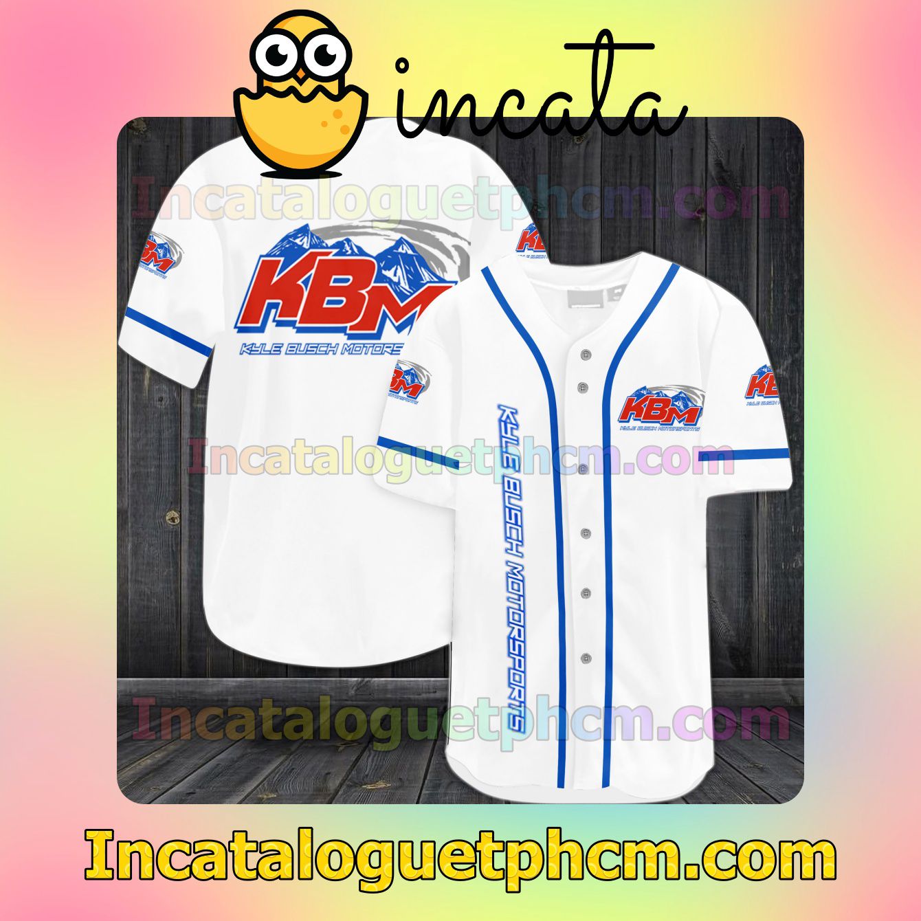 Kyle Busch Motorsports Racing Baseball Jersey Shirt