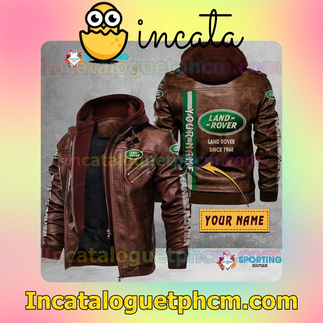 Fast Shipping LAND ROVER Customize Brand Uniform Leather Jacket