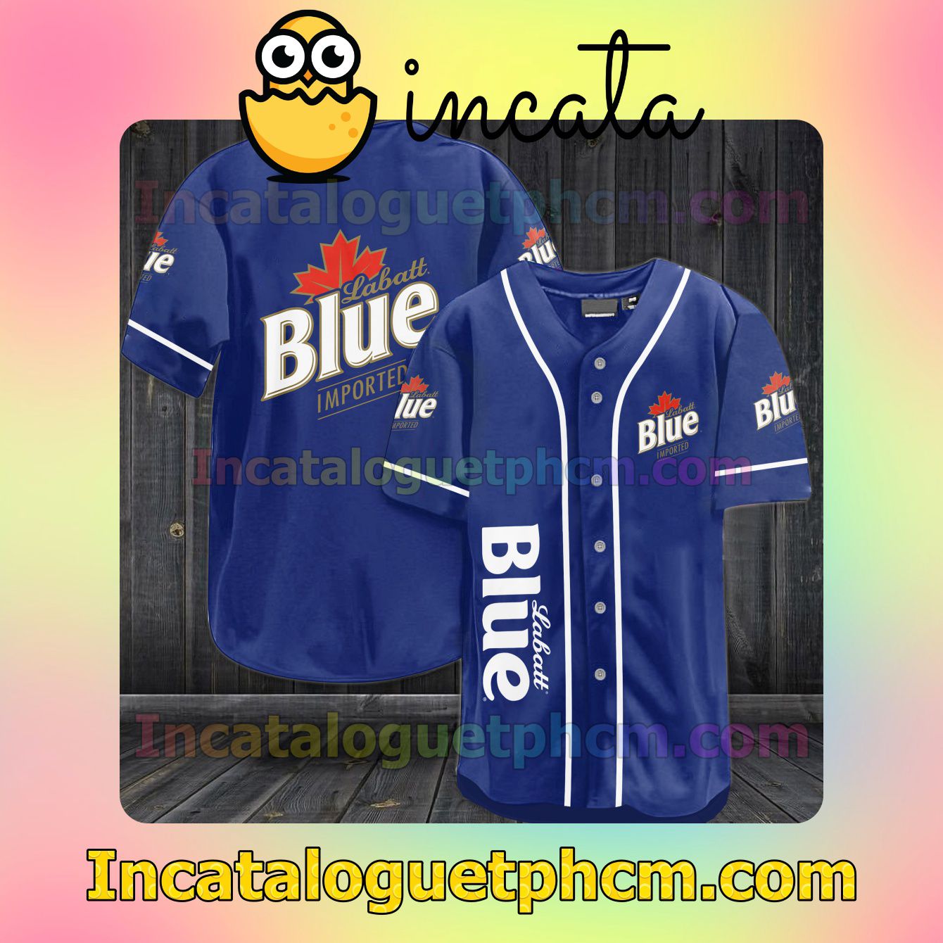 3D Labatt Blue Imported Baseball Jersey Shirt