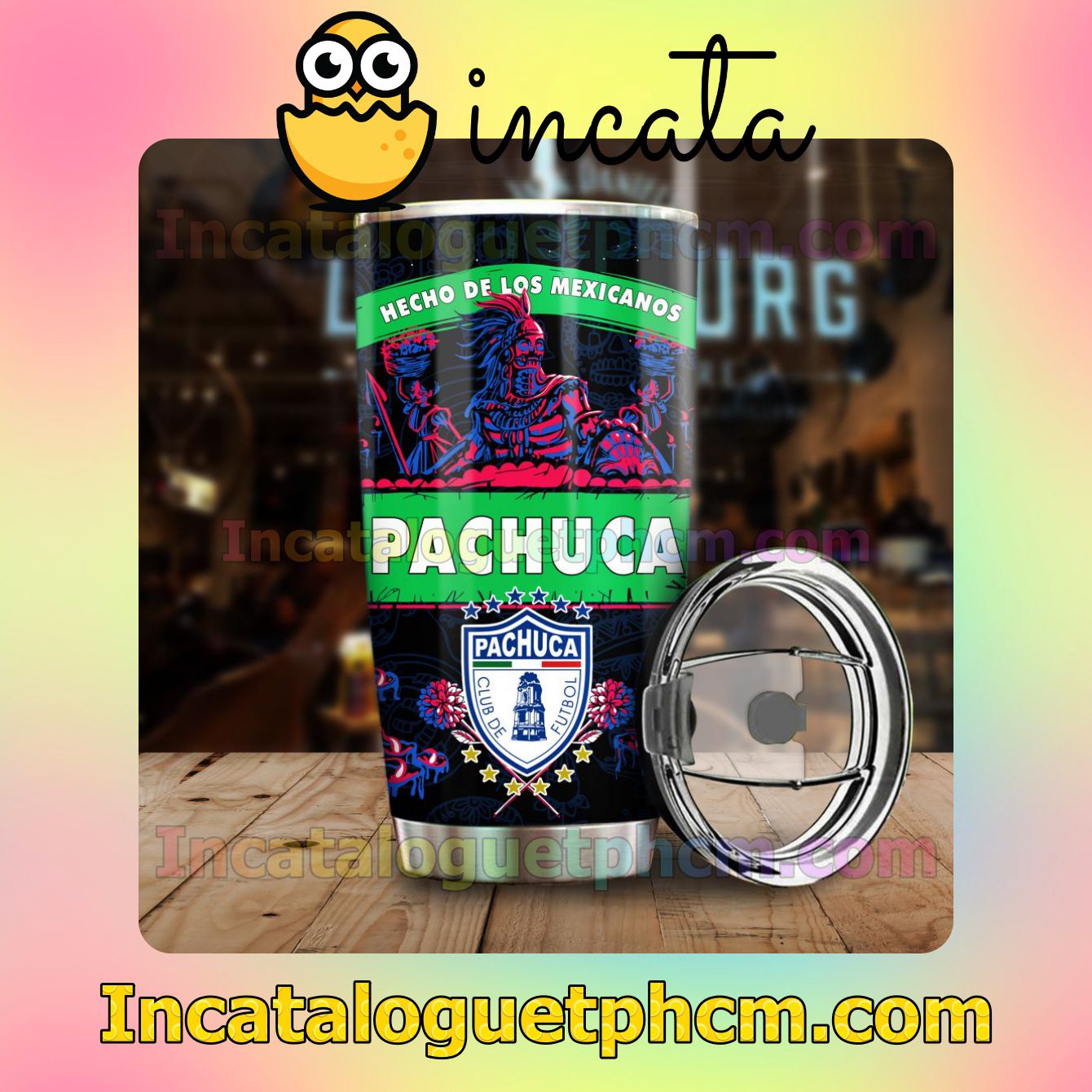 Drop Shipping Liga MX C.F. Pachuca Hecho De Los Mexicanos 20 30 Oz Tumbler