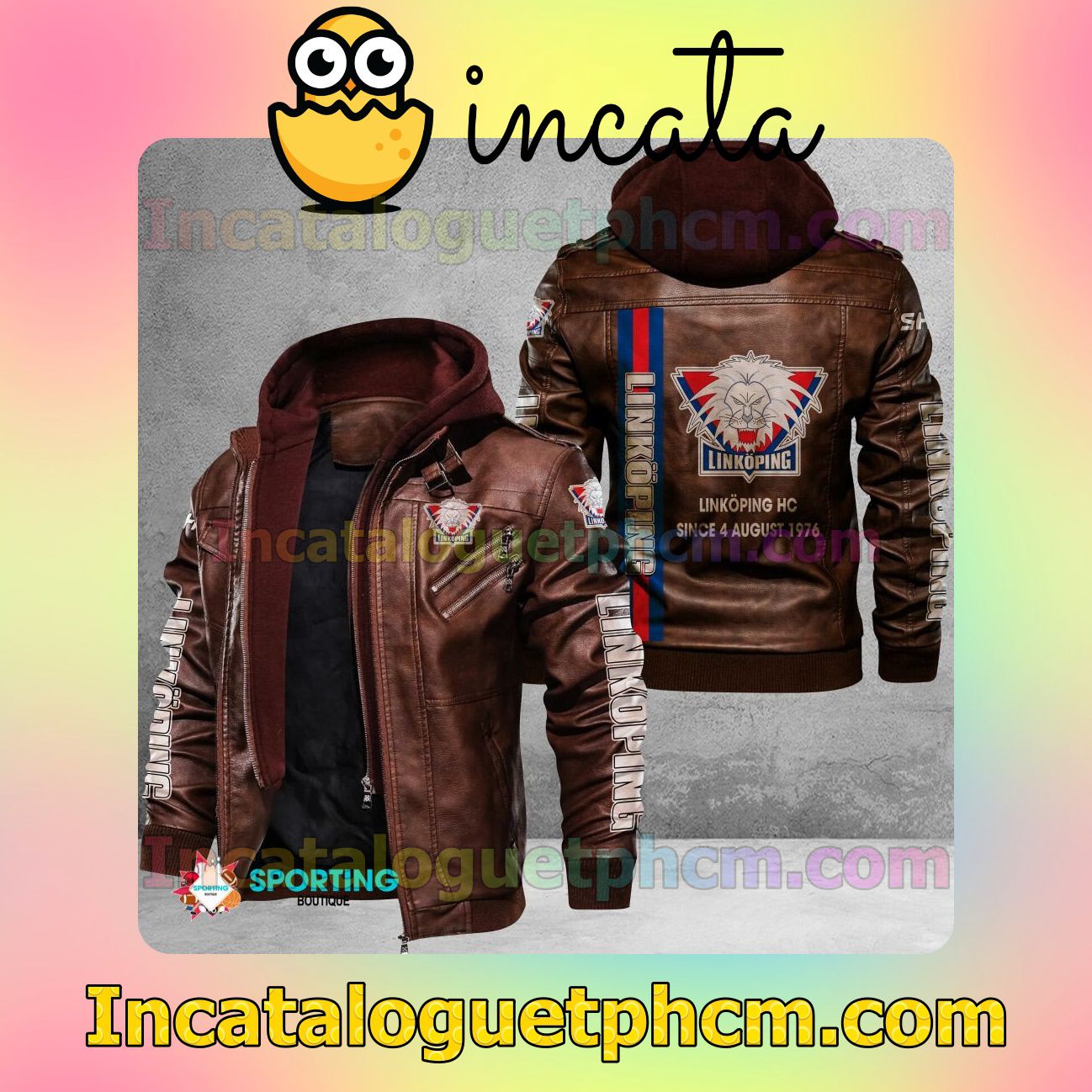 Check out Linkoping HC Brand Uniform Leather Jacket
