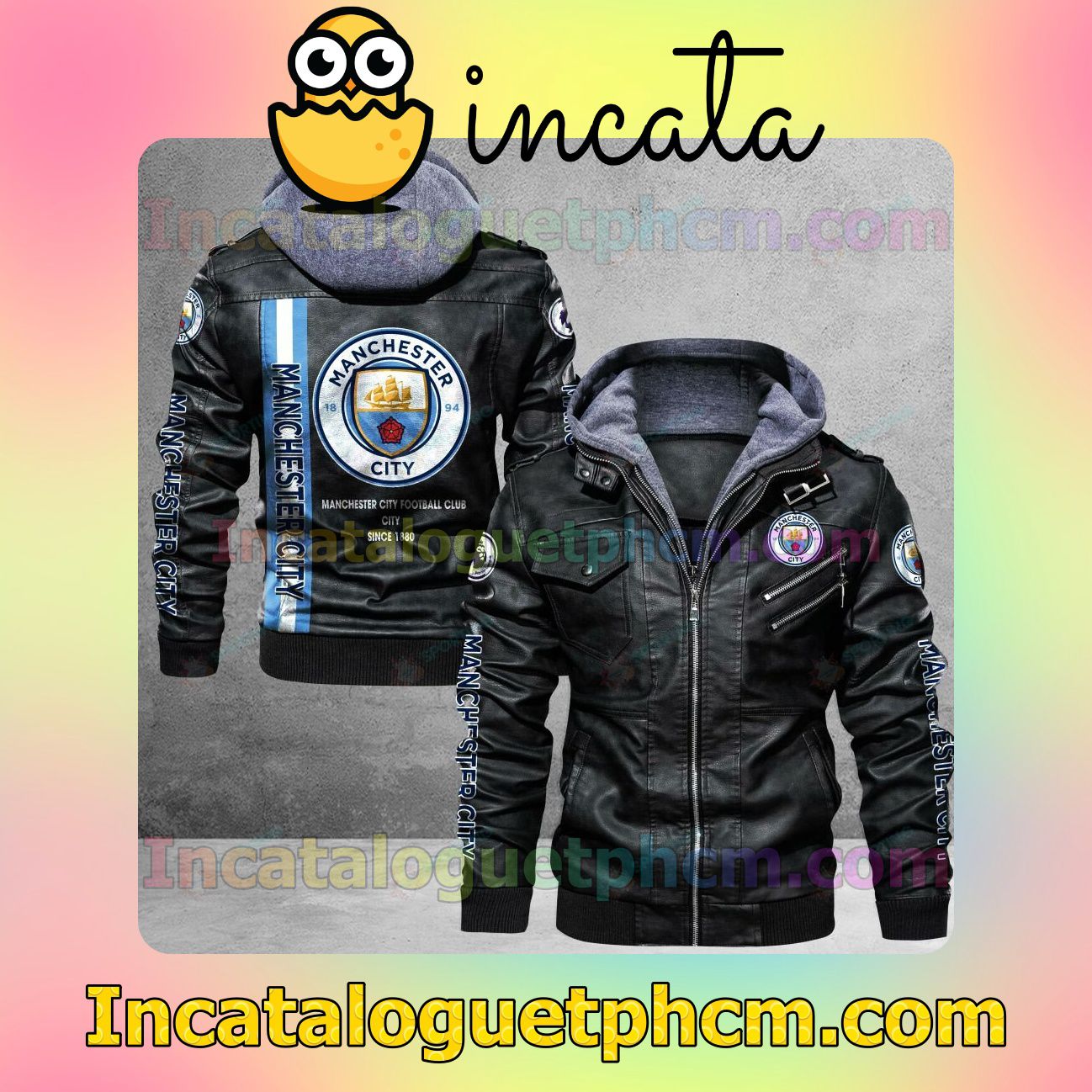 Manchester City F.C Brand Uniform Leather Jacket