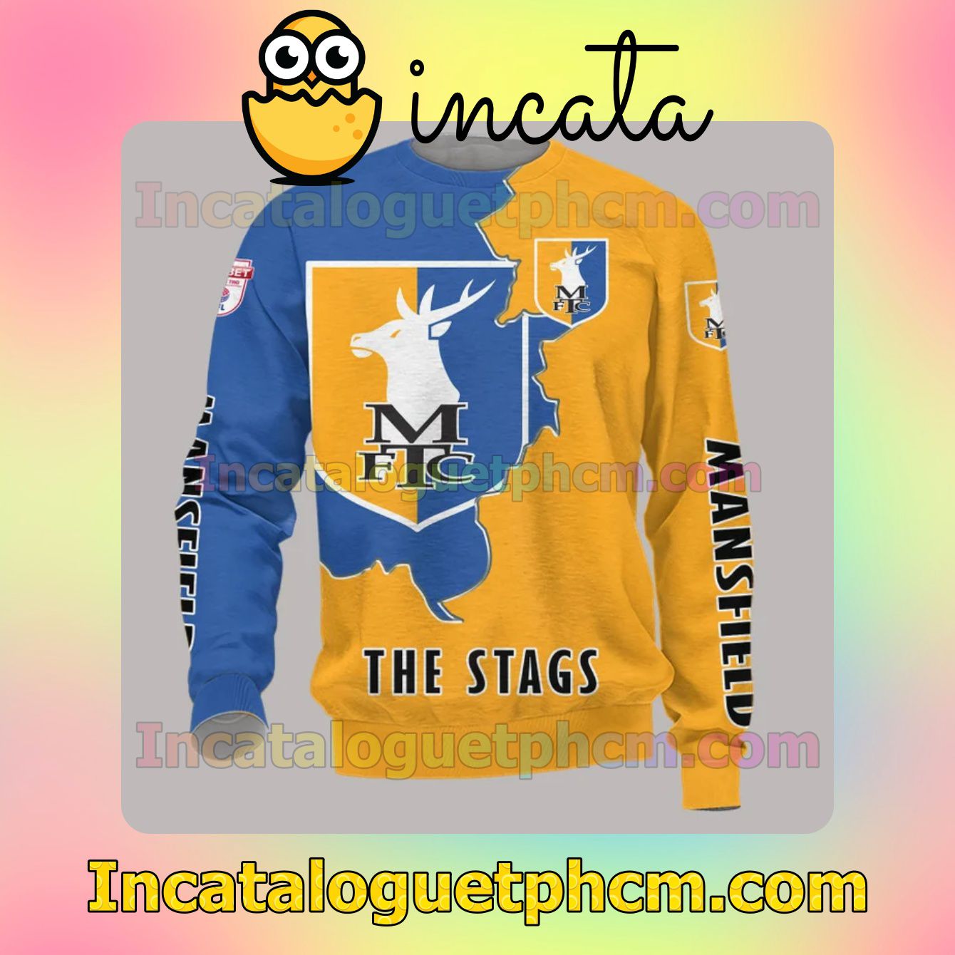 Funny Tee Mansfield Town FC The Stags Long Sleeve Tee Bomber Jacket