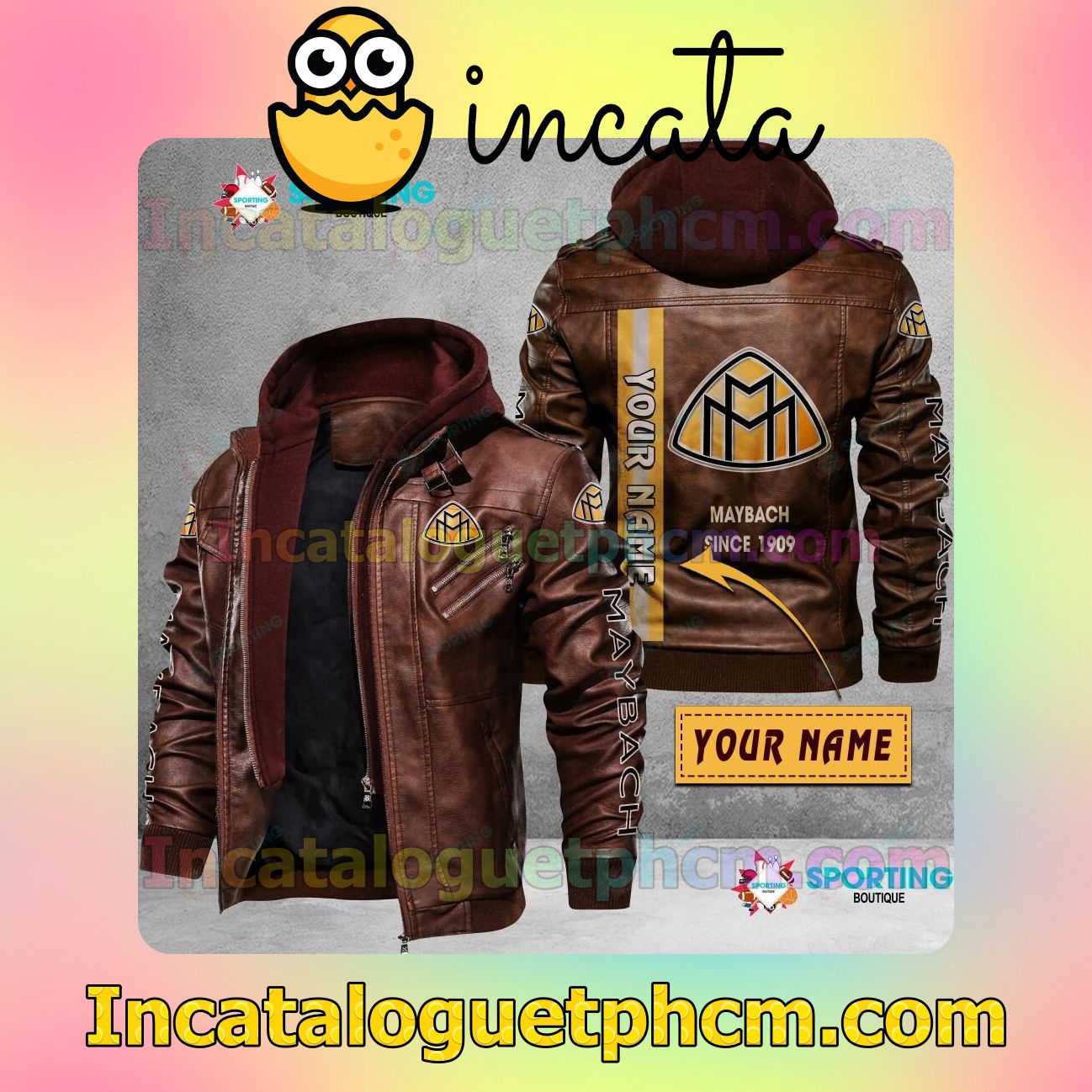 Popular Maybach Customize Brand Uniform Leather Jacket