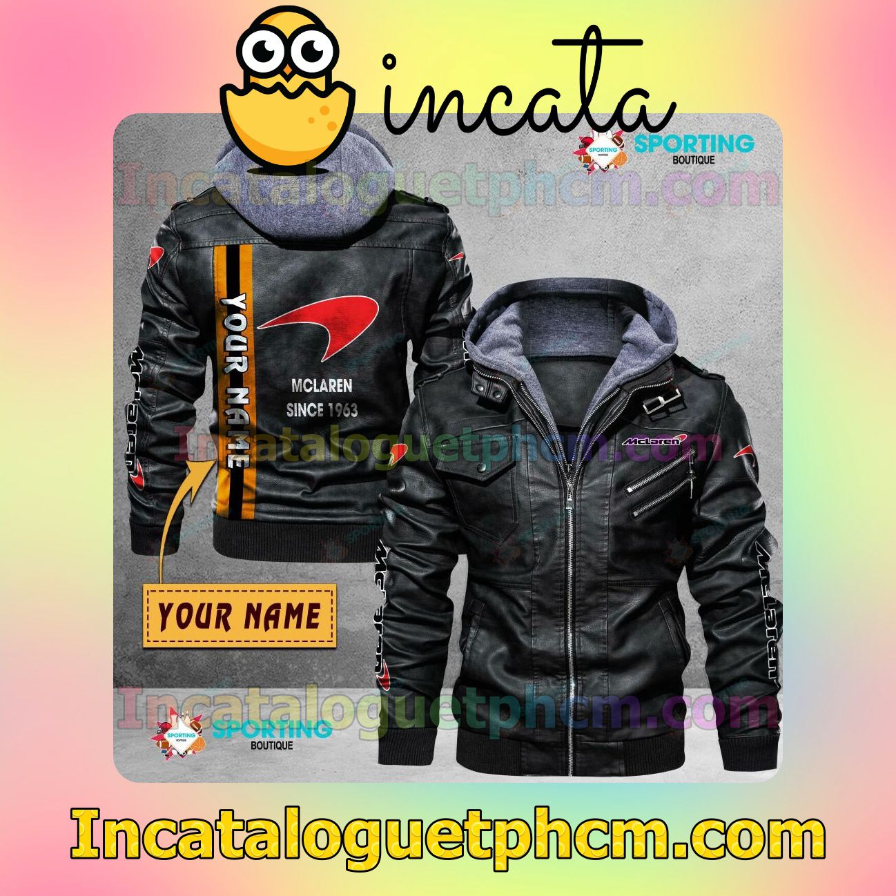 Mclaren Customize Brand Uniform Leather Jacket
