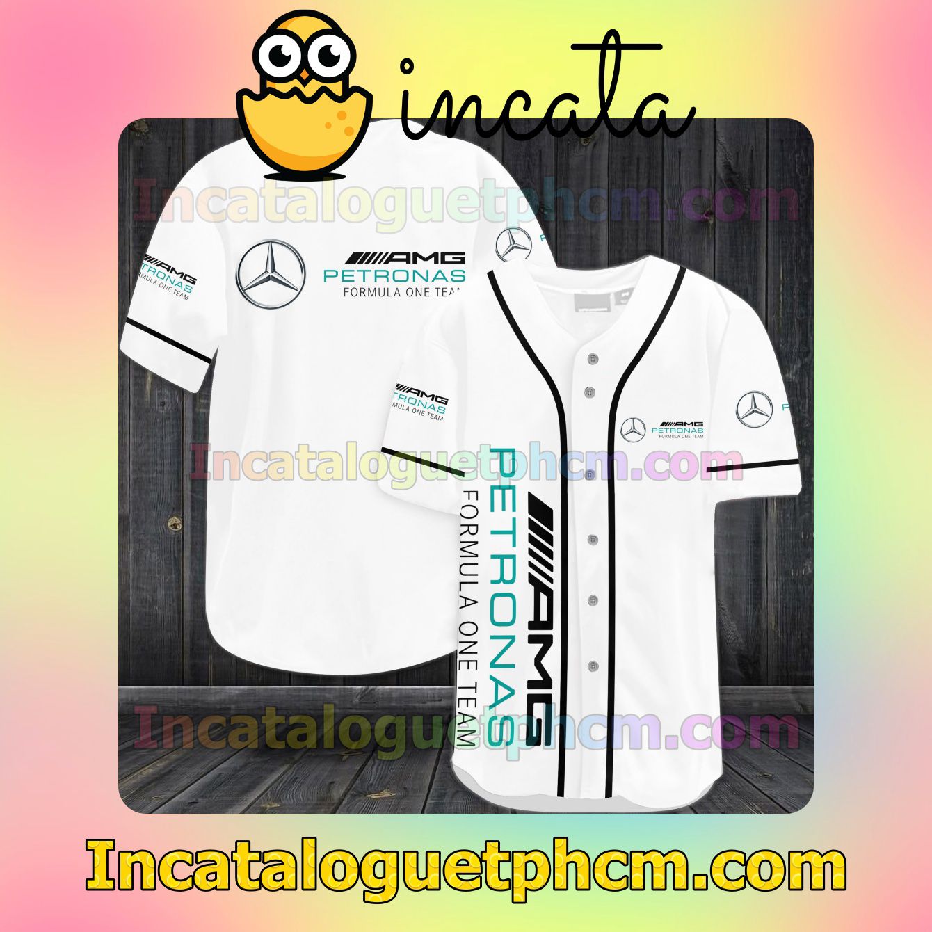 Mercedes AMG Petronas Formula One Team Baseball Jersey Shirt