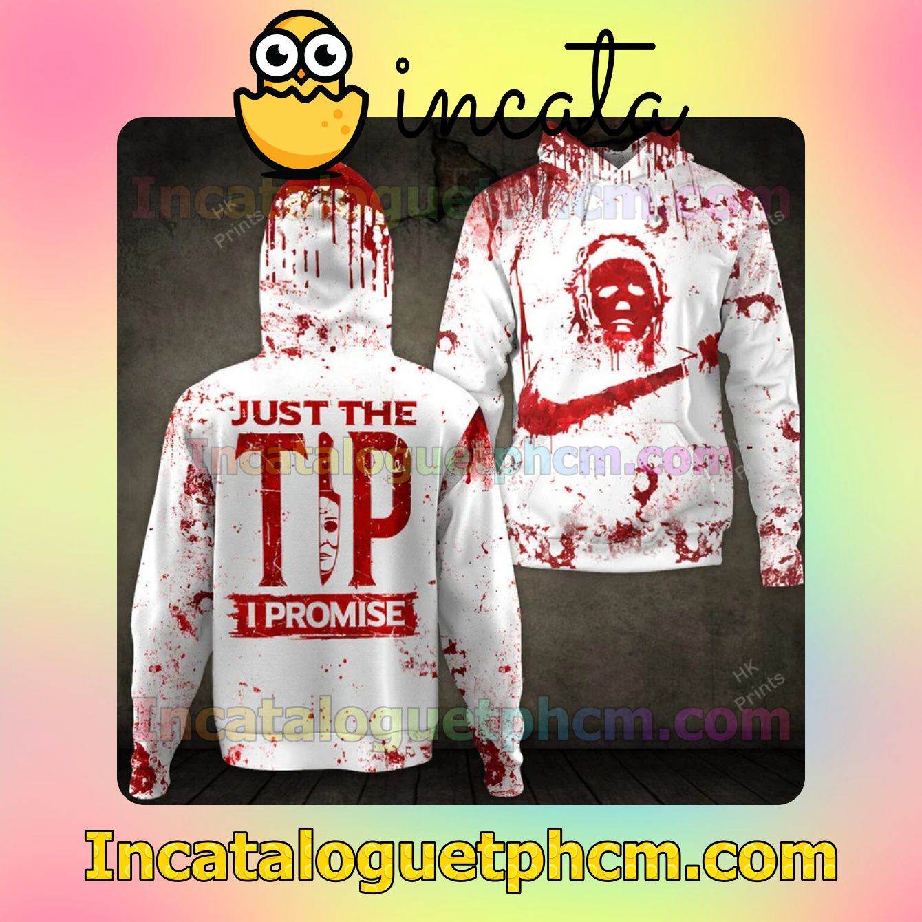 eBay Michael Myers Just The Tip I Promise Halloween Hooded Sweatshirt