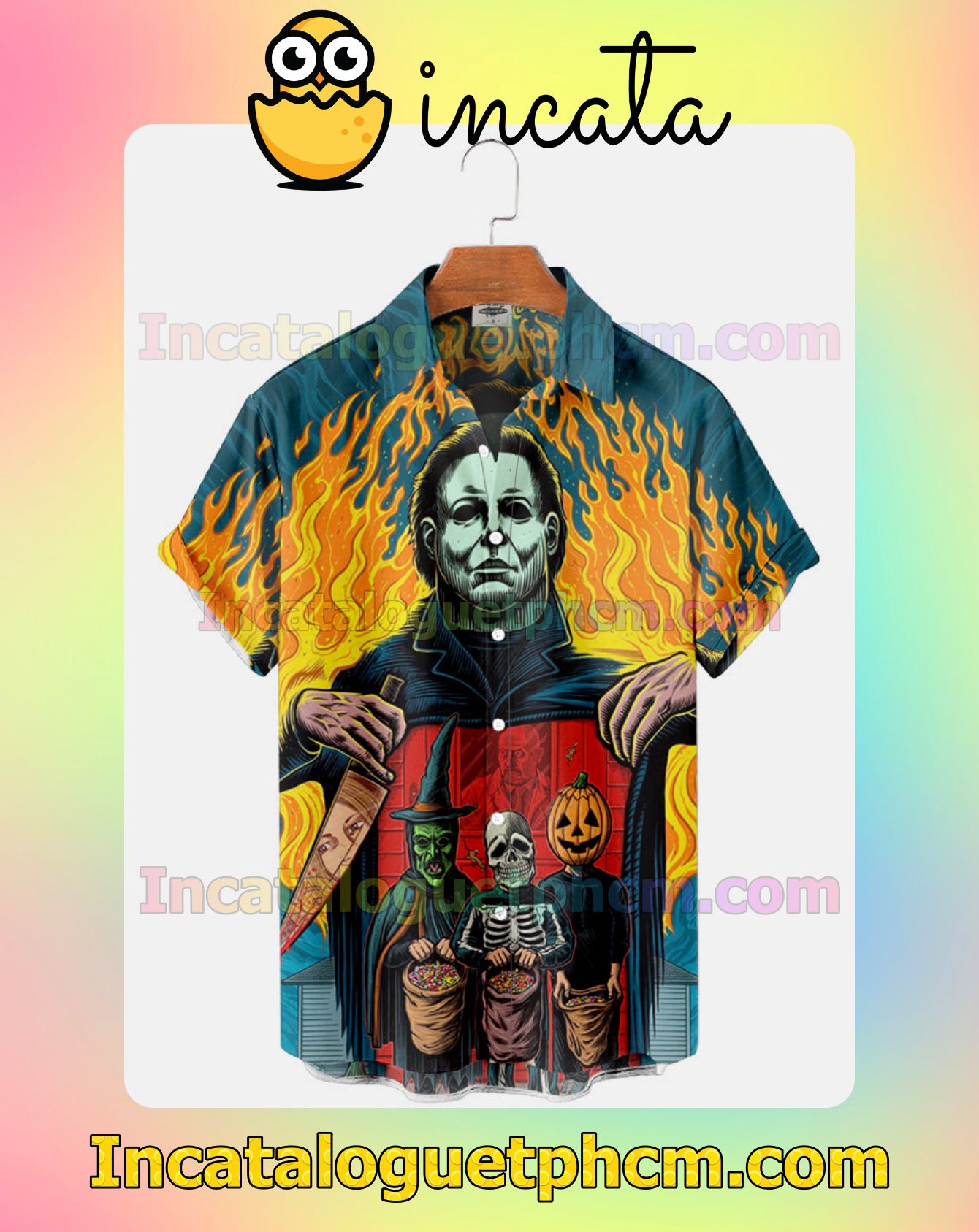 Wonderful Michael Myers Trick Or Treat Fire Halloween Idea Shirt