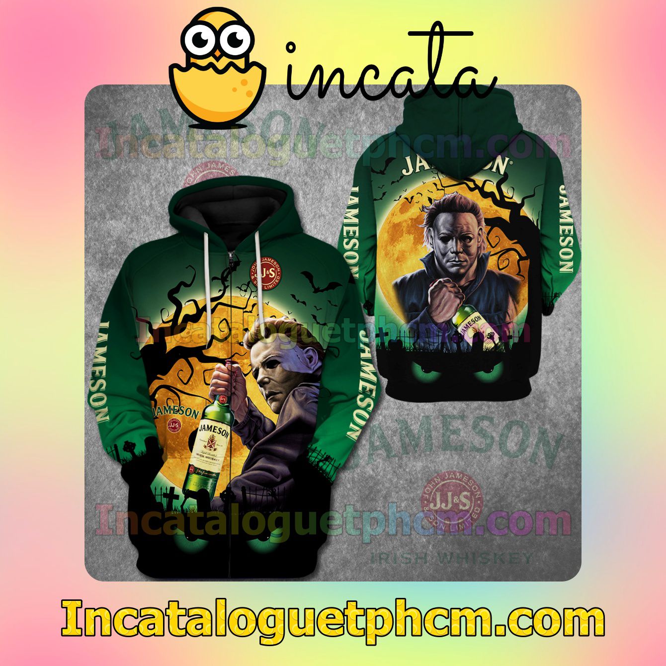 Top Michael Myers With Jameson Scary Pullover Sweatshirt