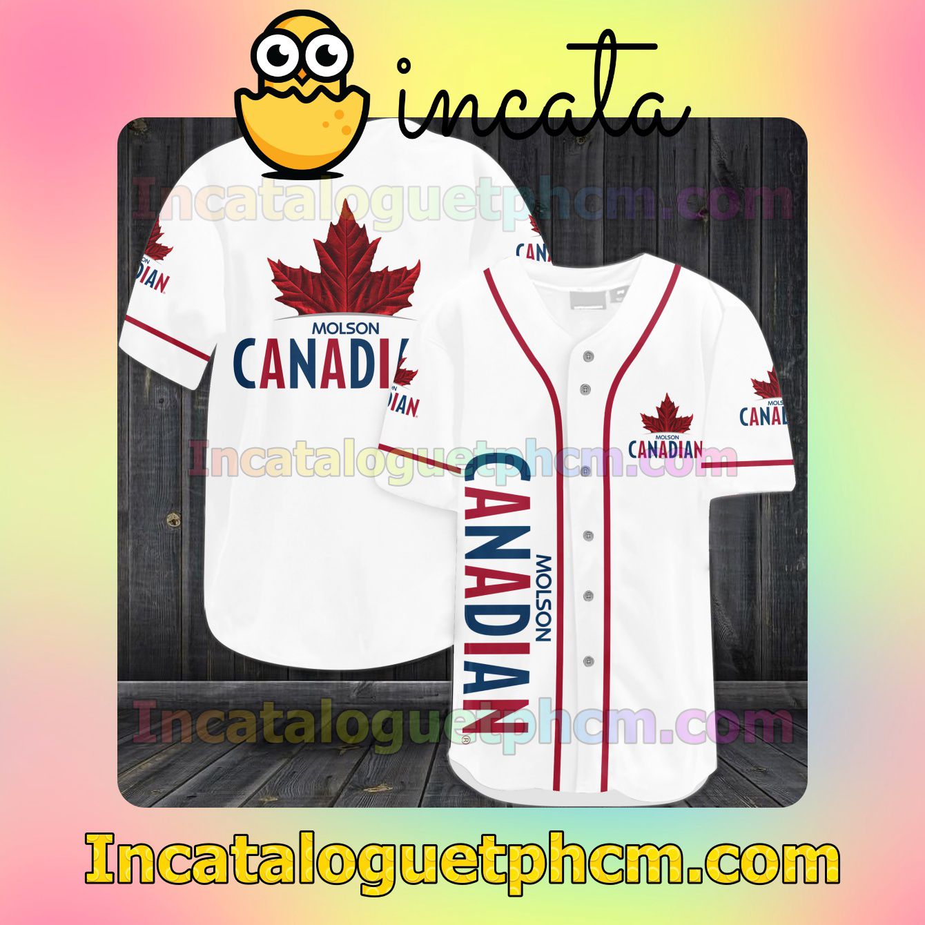 3D Molson Canadian Baseball Jersey Shirt