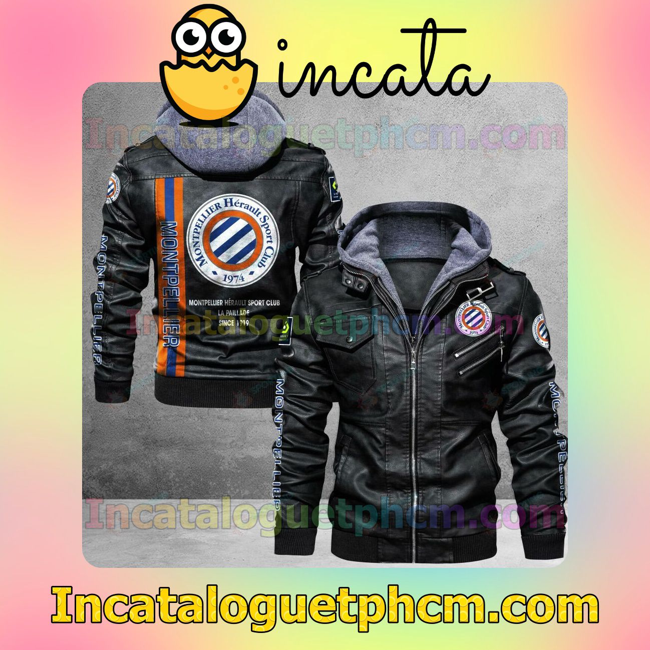 Montpellier HSC Brand Uniform Leather Jacket