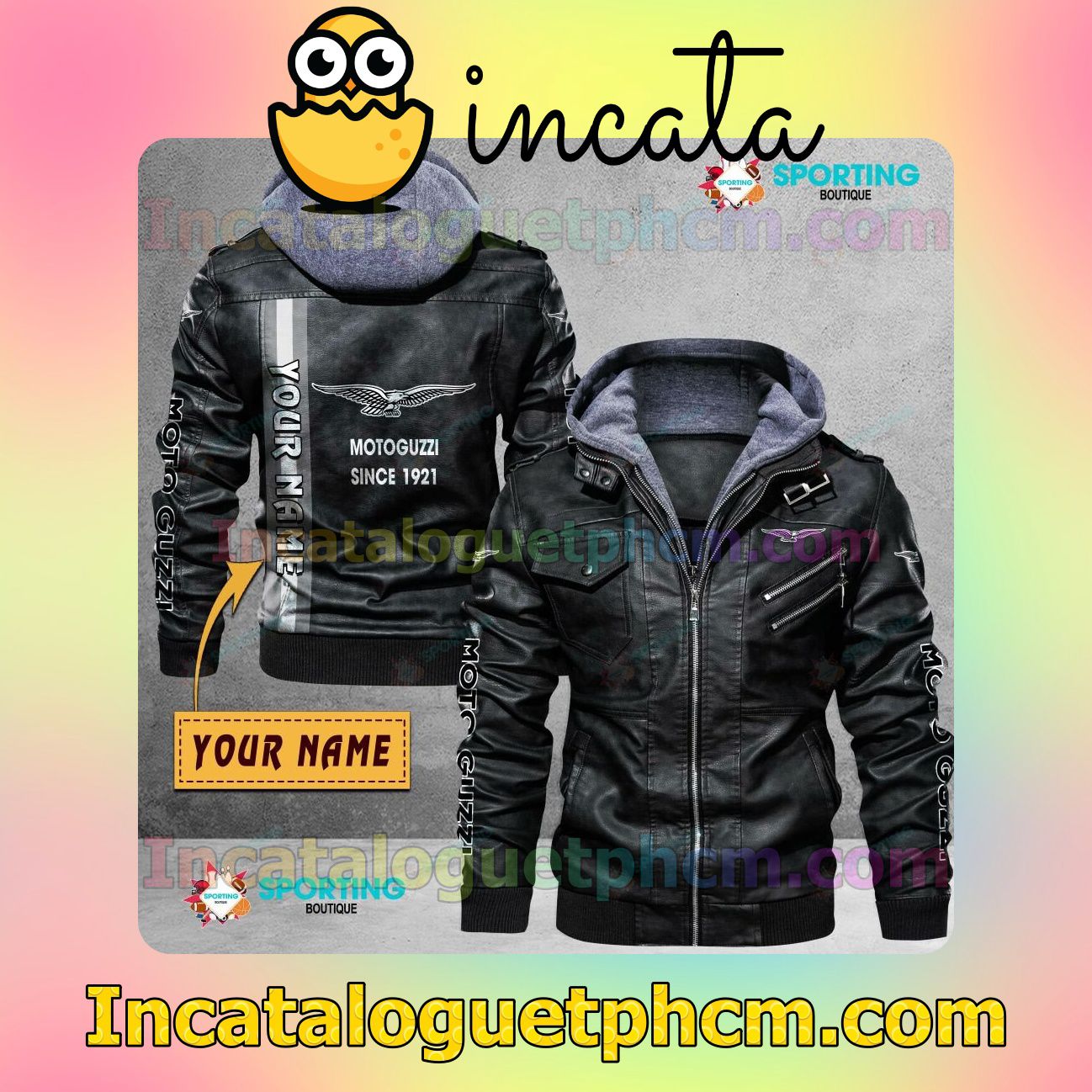 Motor Guzzi Customize Brand Uniform Leather Jacket