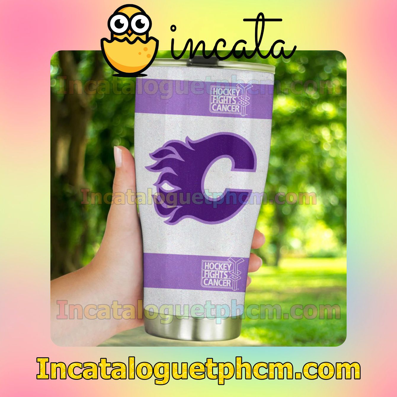 The cheapest NHL Calgary Flames Fights Cancer 20 30 Oz Tumbler