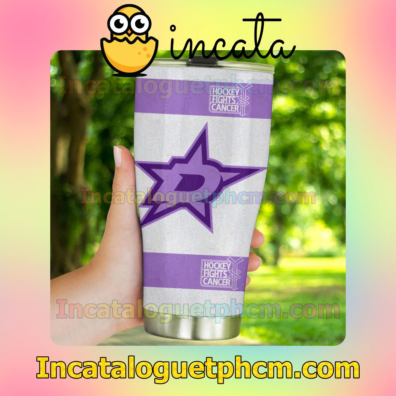 Awesome NHL Dallas Stars Fights Cancer 20 30 Oz Tumbler