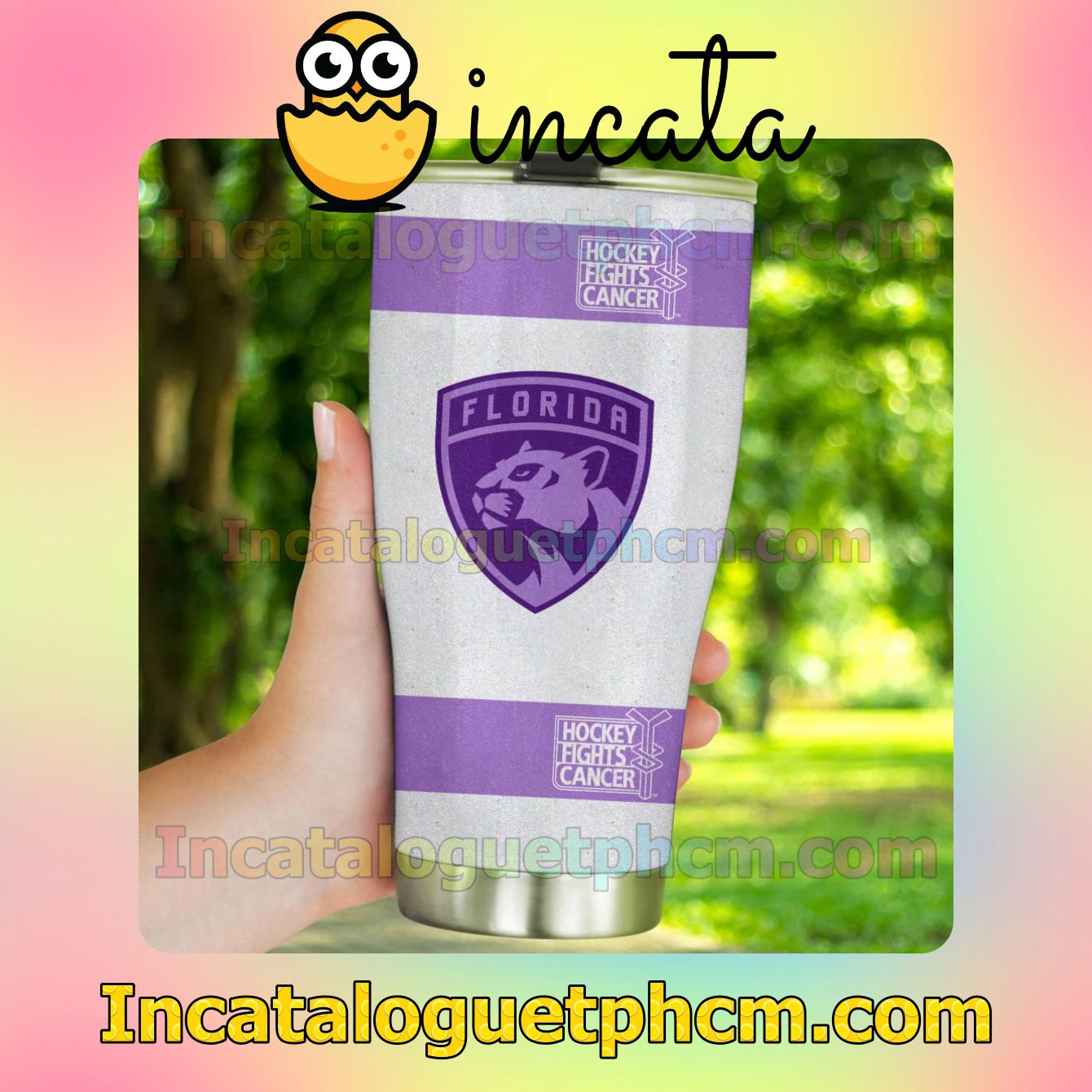 Absolutely Love NHL Florida Panthers Fights Cancer 20 30 Oz Tumbler