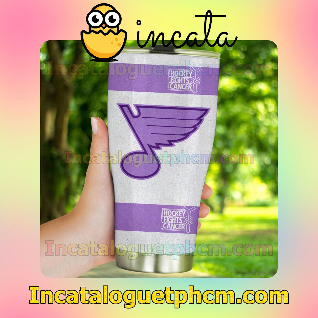 Absolutely Love NHL St. Louis Blues Fights Cancer 20 30 Oz Tumbler