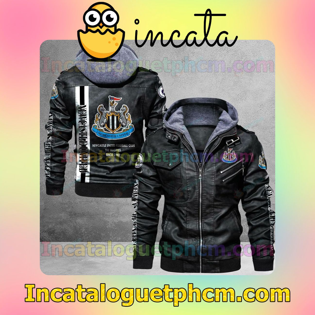 Newcastle United F.C Brand Uniform Leather Jacket
