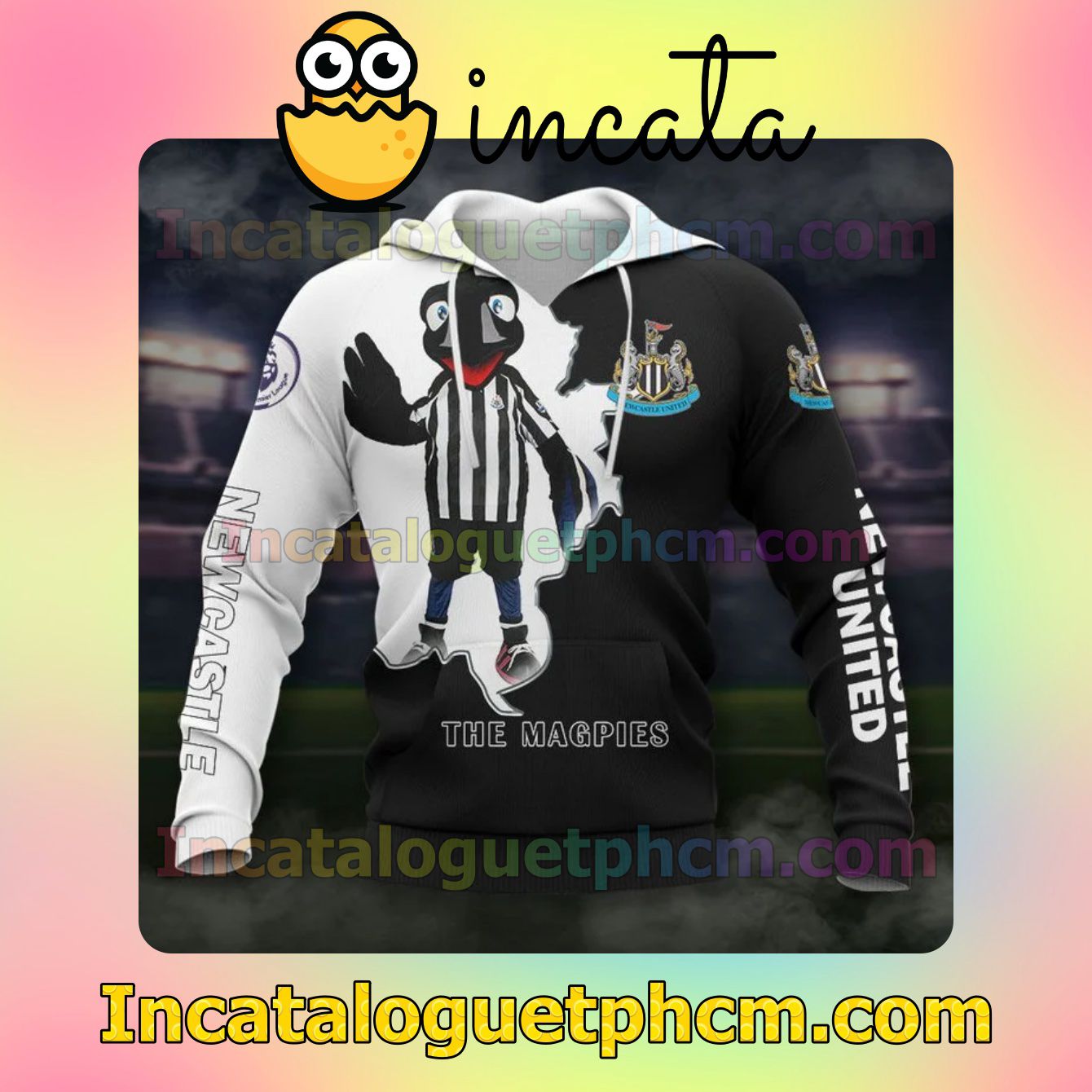 Drop Shipping Newcastle United FC The Magpies Long Sleeve Tee Bomber Jacket