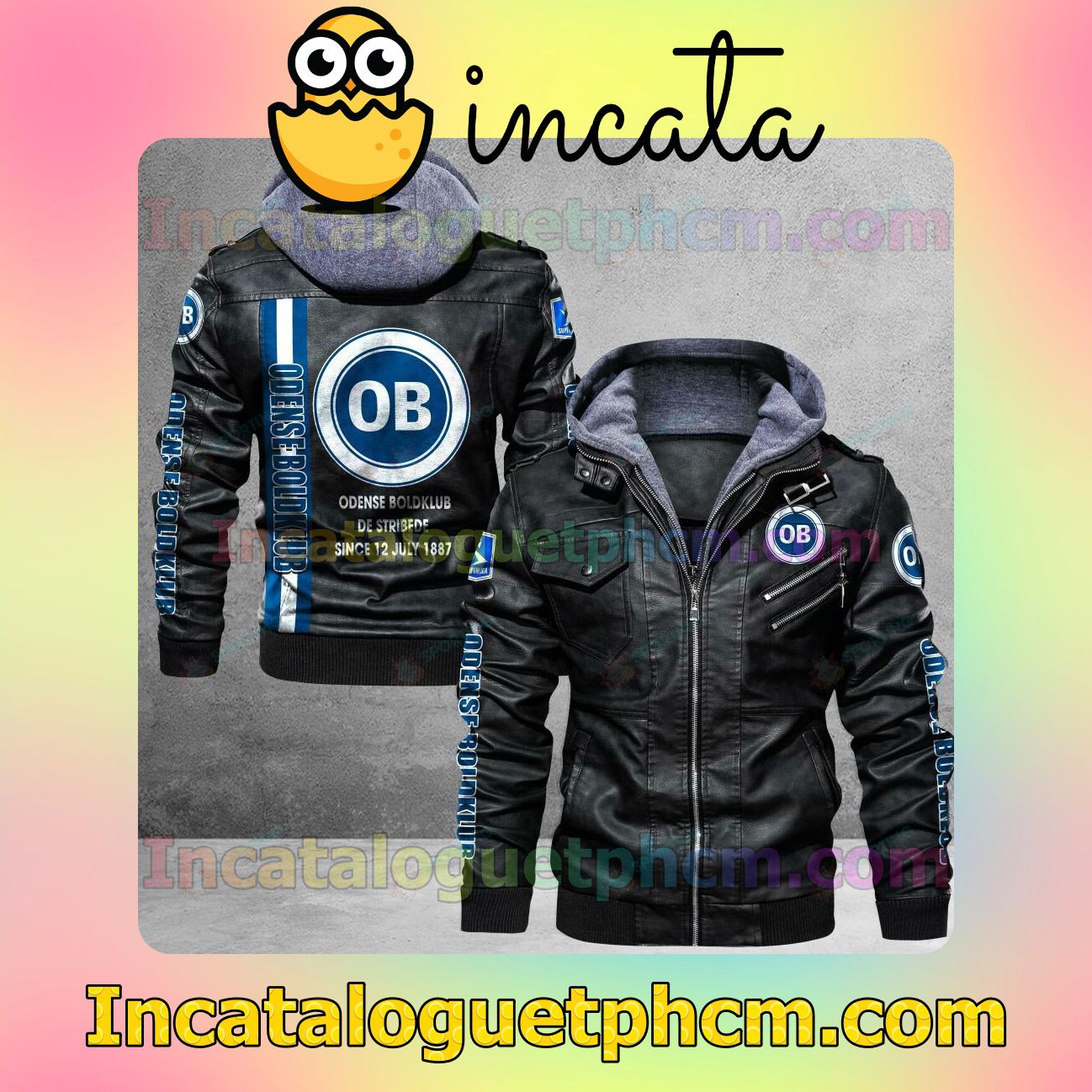 Odense Boldklub Brand Uniform Leather Jacket