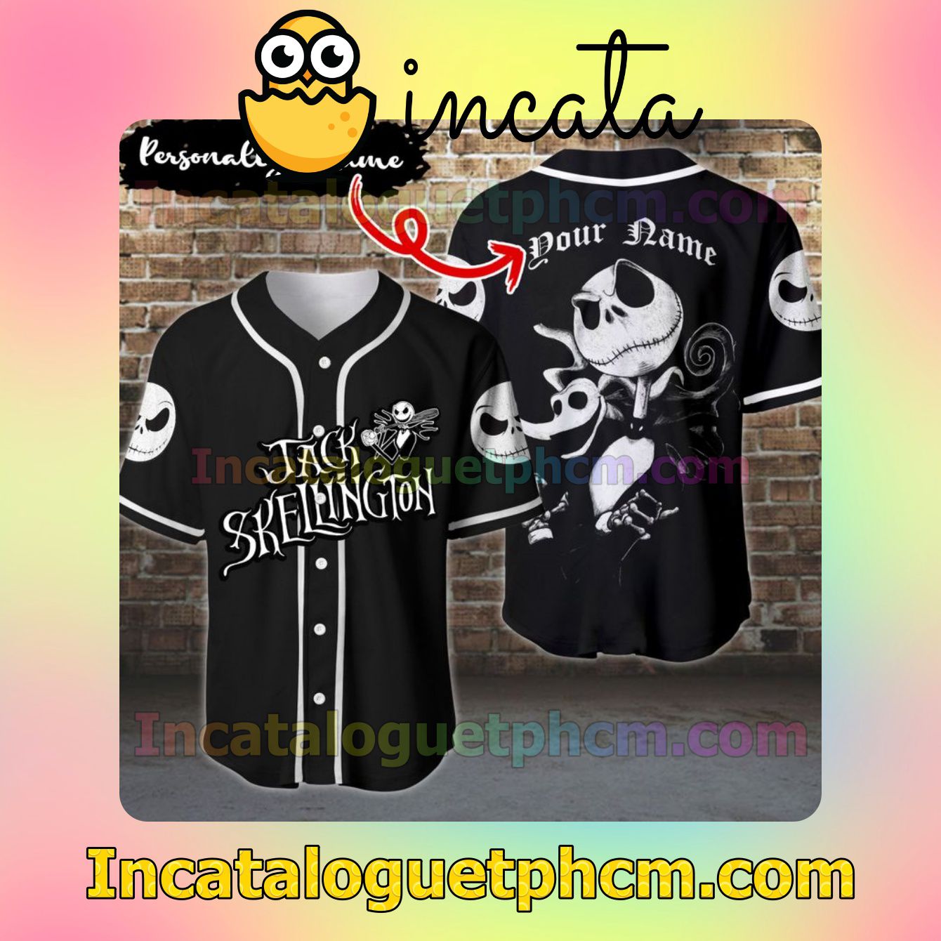 Review Personalized Jack Skellington Nightmare Before Christmas Baseball Jersey Shirt