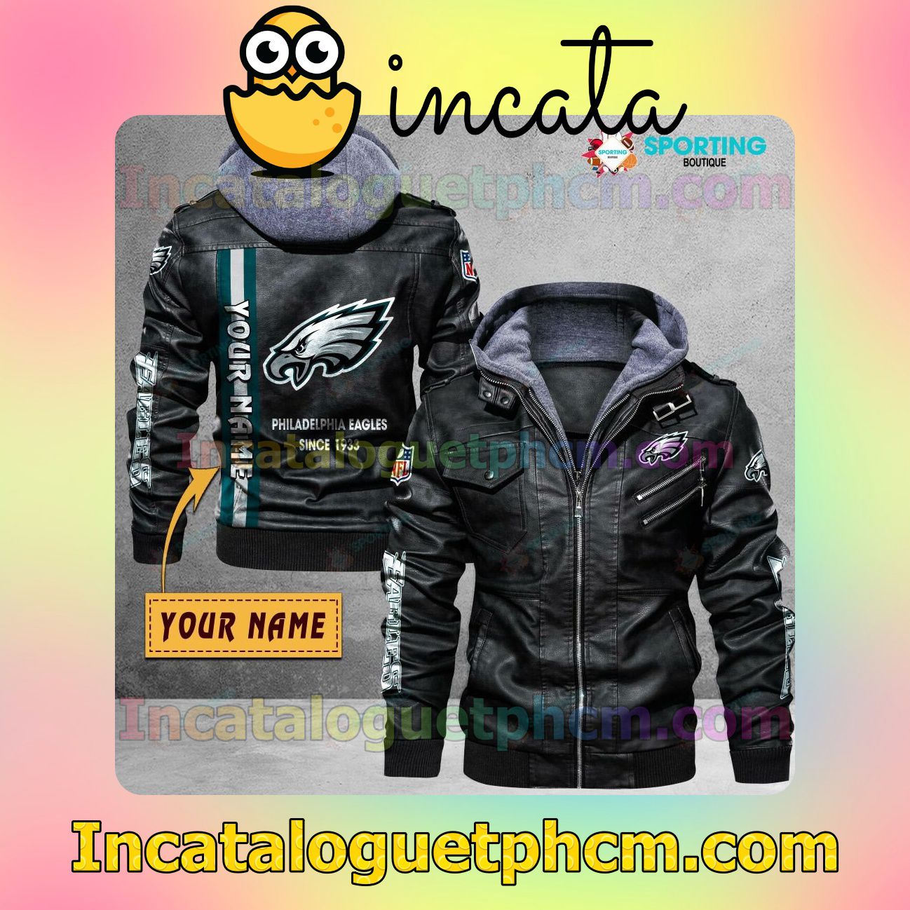 Philadelphia Eagles Customize Brand Uniform Leather Jacket