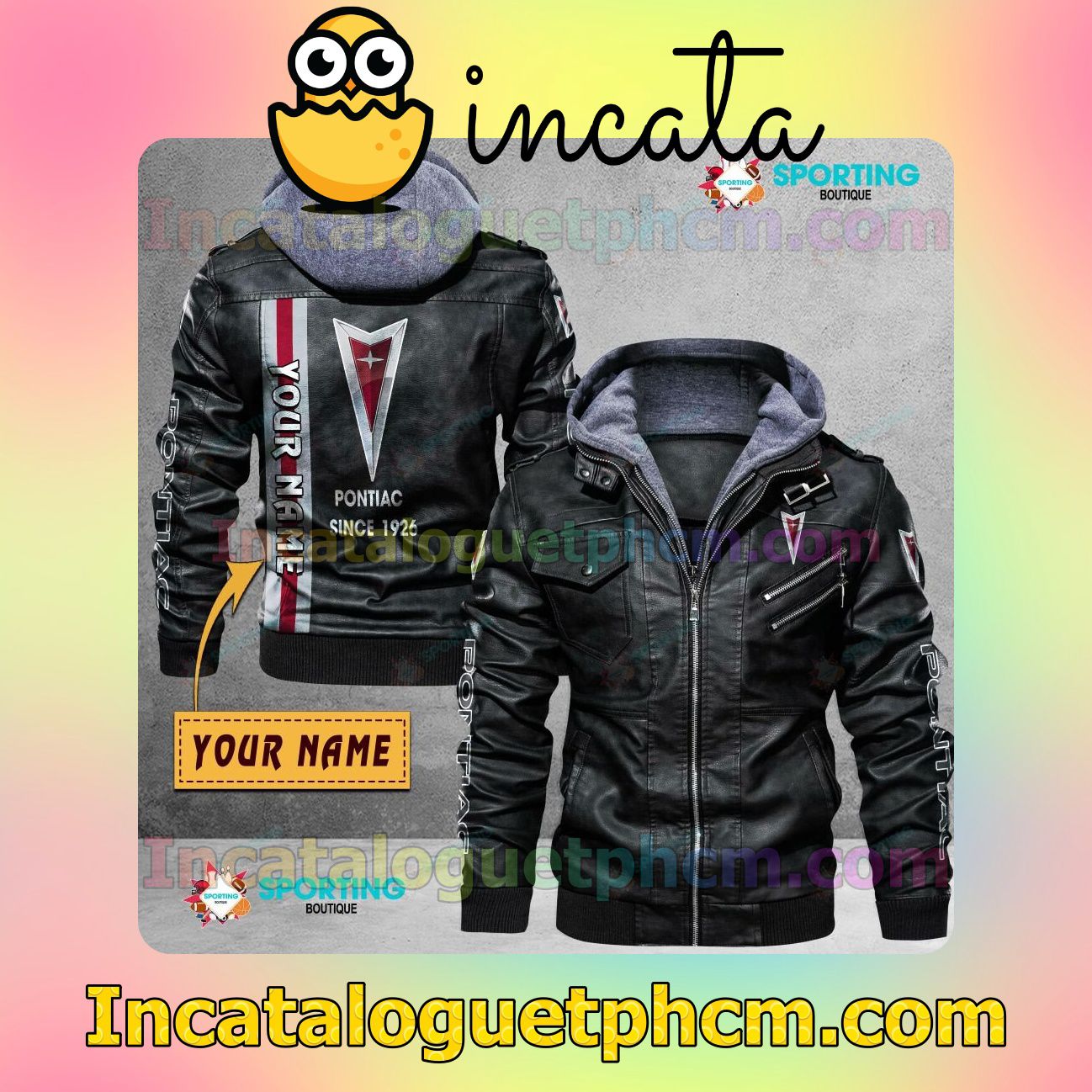 Pontiac Customize Brand Uniform Leather Jacket