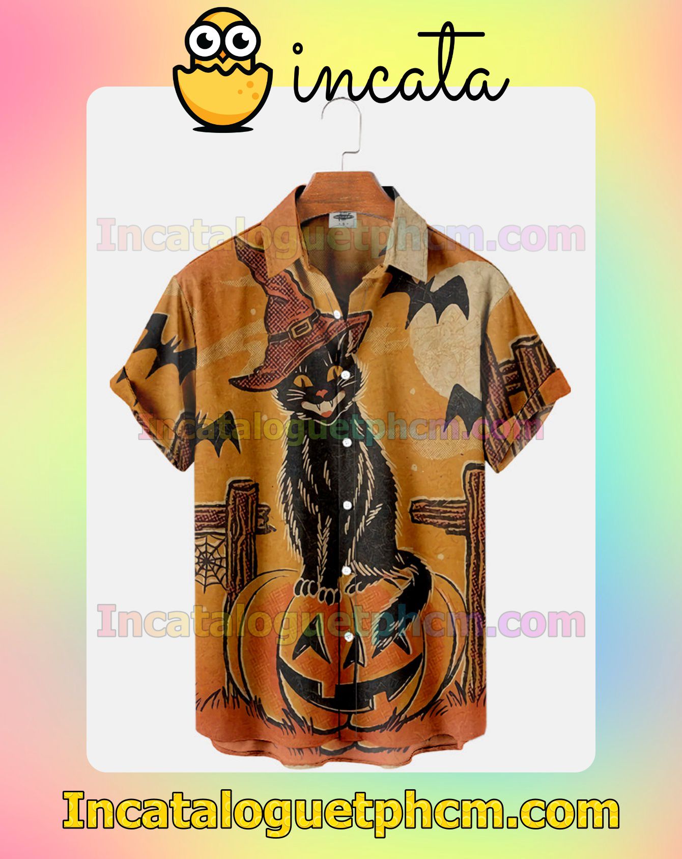 Unisex Pumpkin Cat Halloween Halloween Idea Shirt