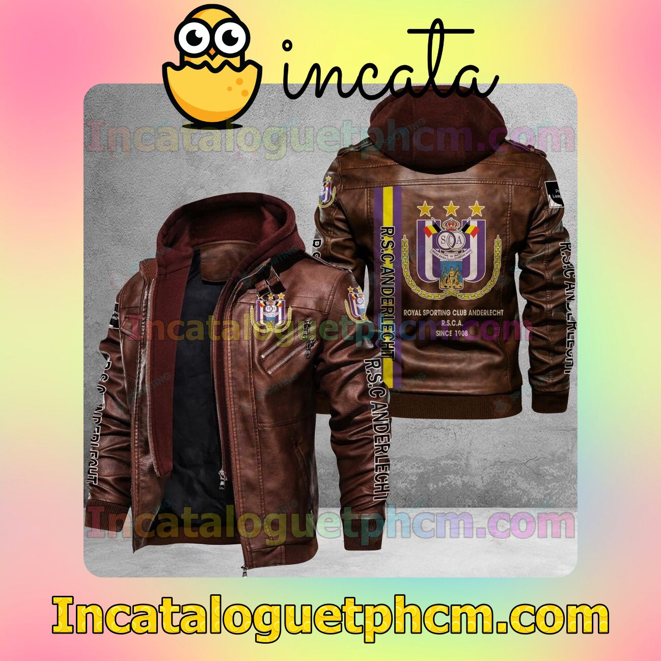 Top Rated R.S.C. Anderlecht Brand Uniform Leather Jacket