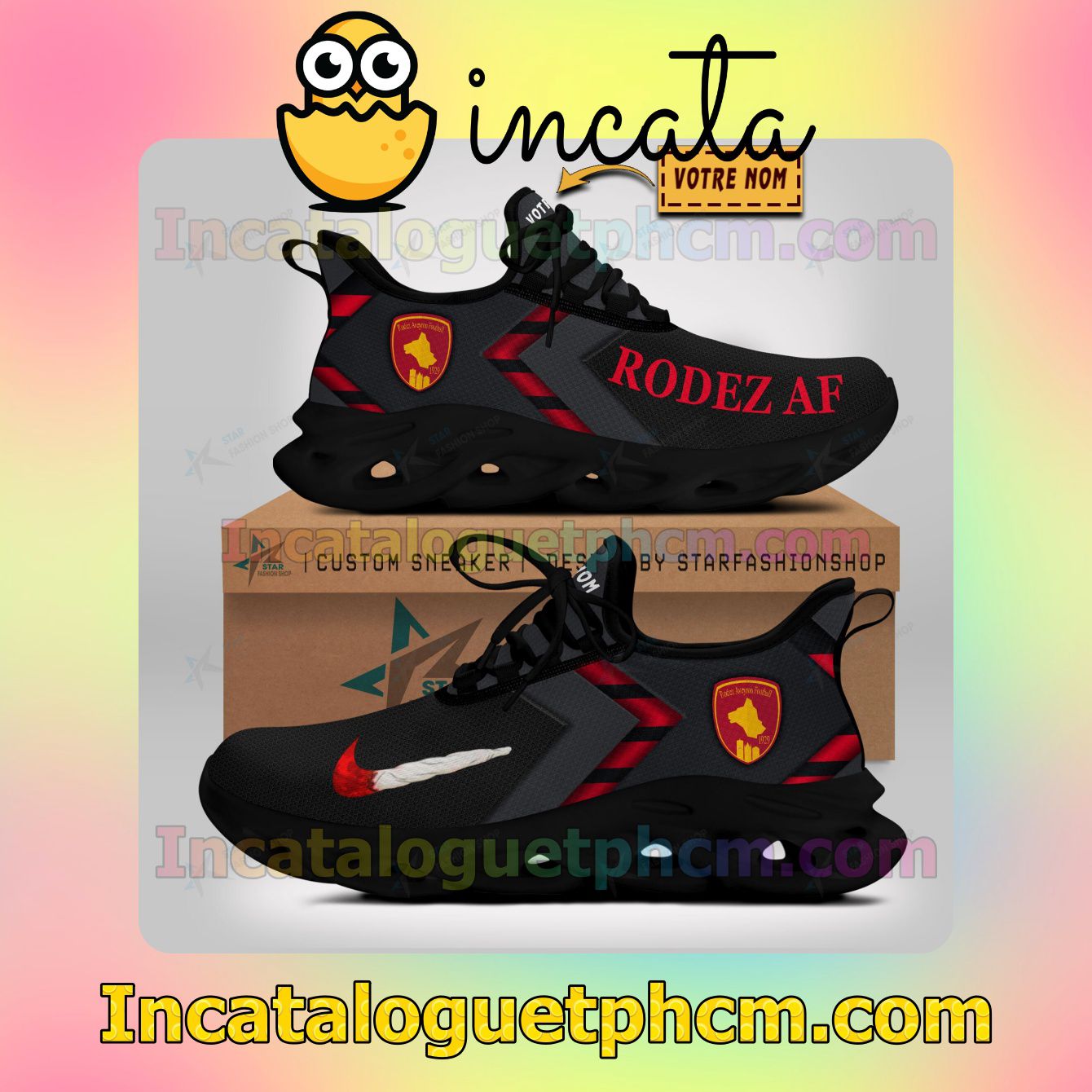 Rodez Aveyron Football Low Top Shoes