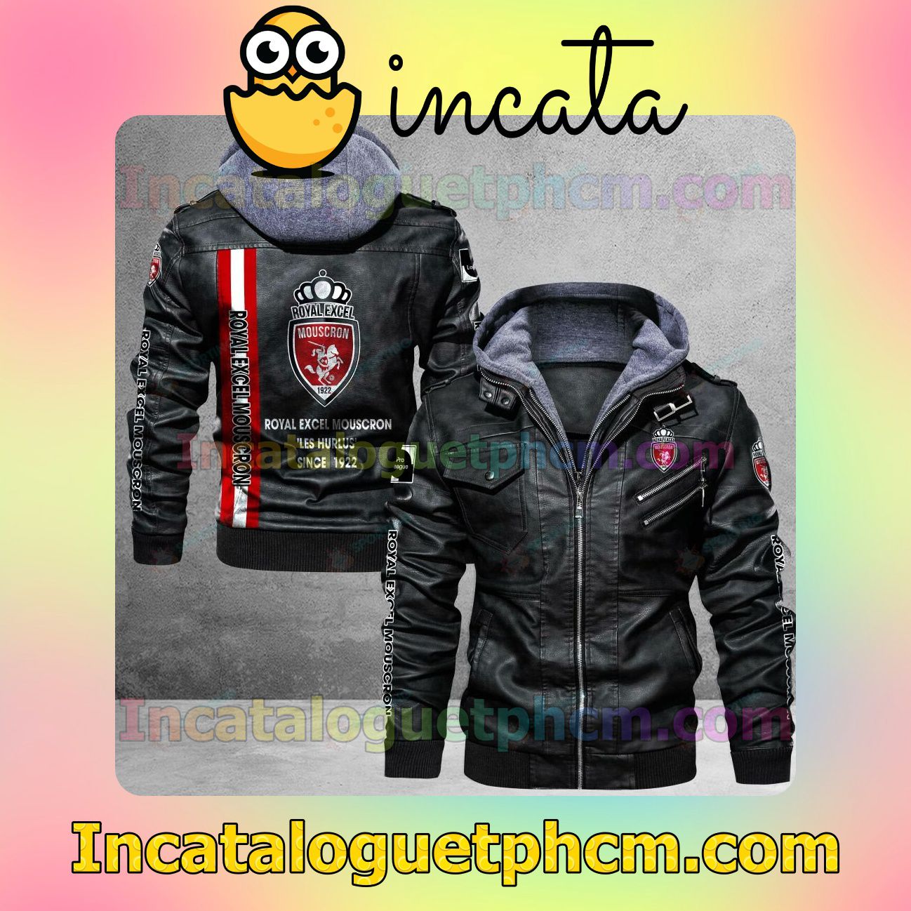Only For Fan Royal Excel Mouscron Brand Uniform Leather Jacket