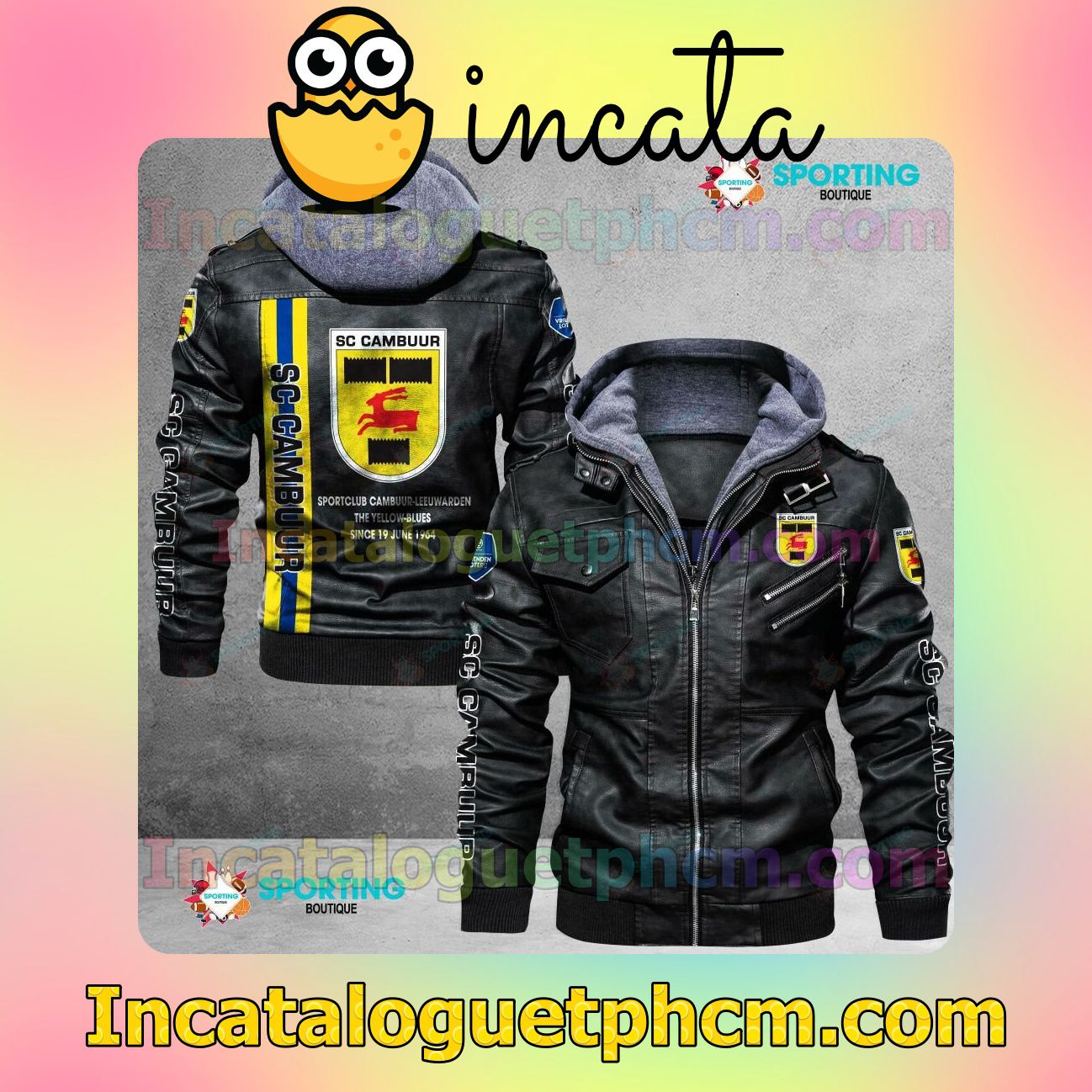 Beautiful SC Cambuur Brand Uniform Leather Jacket