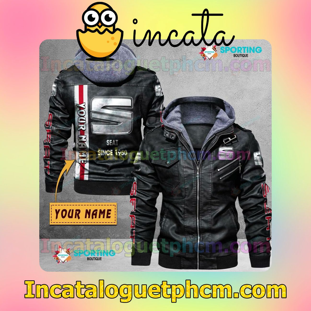 SEAT Customize Brand Uniform Leather Jacket