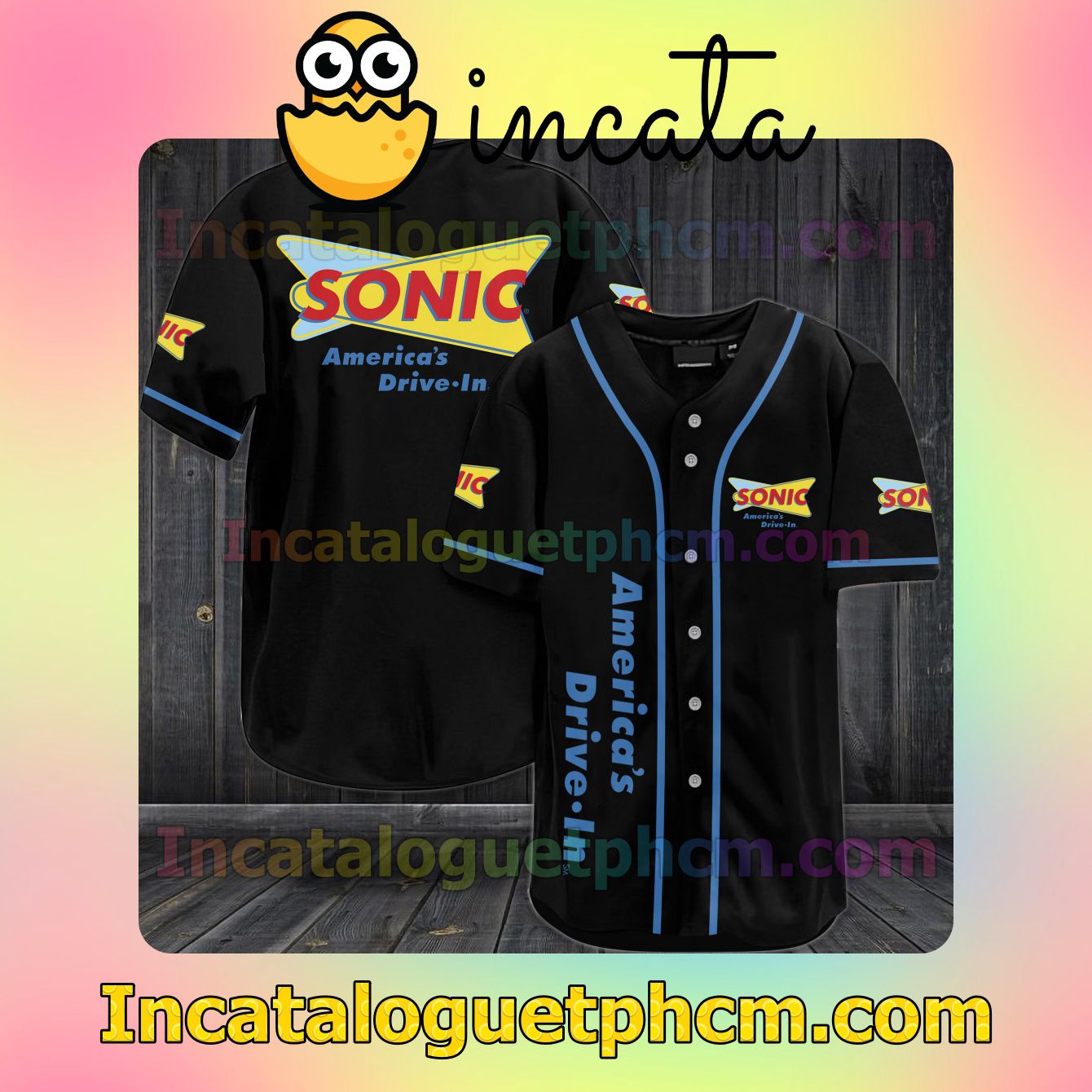 Father's Day Gift Sonic America's Drive-In Baseball Jersey Shirt