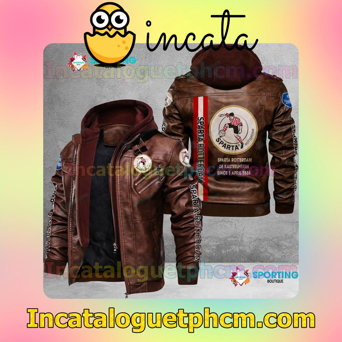 Best Gift Sparta Rotterdam Brand Uniform Leather Jacket
