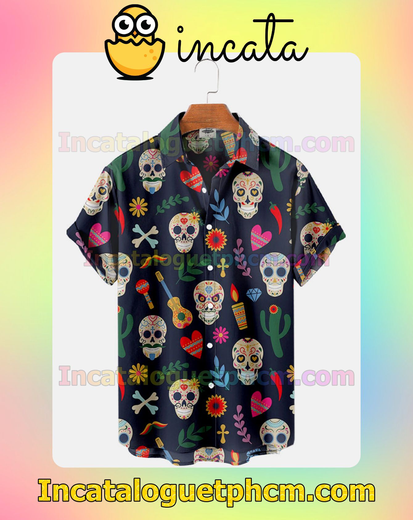 Check out Sugar Skull Pattern Halloween Idea Shirt